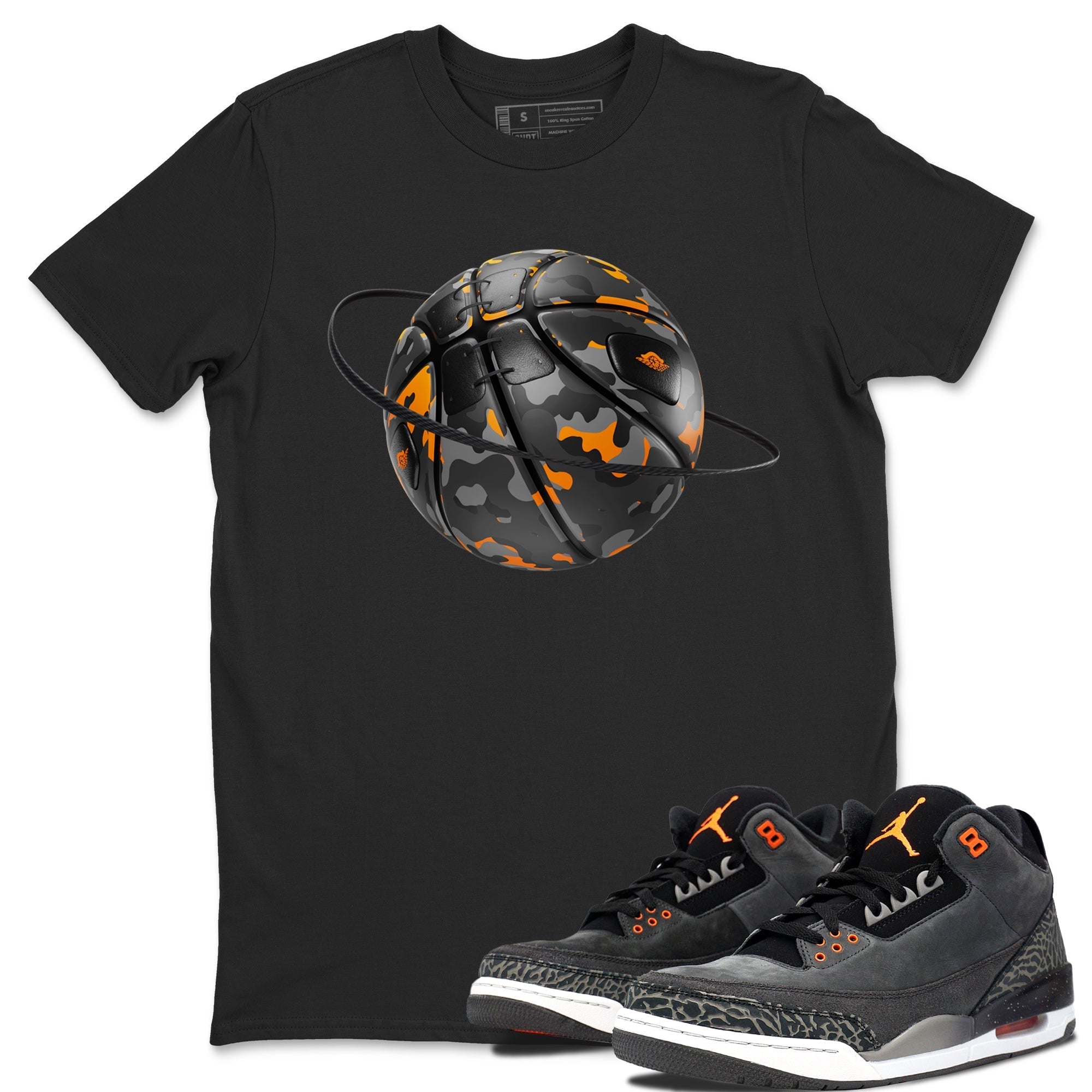 Camo Basketball Planet snkmatch Tee - Air Jordan 3 Fear