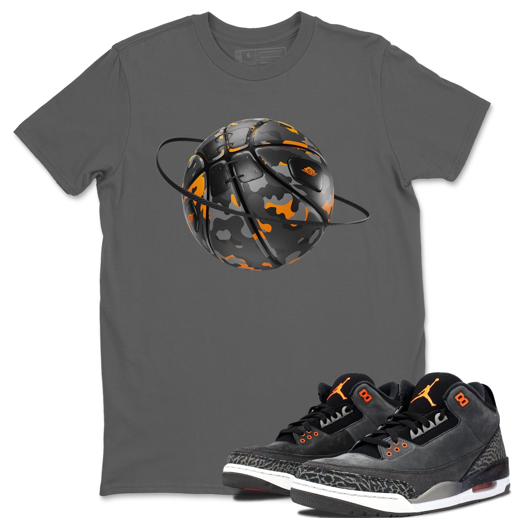Camo Basketball Planet snkmatch Tee - Air Jordan 3 Fear