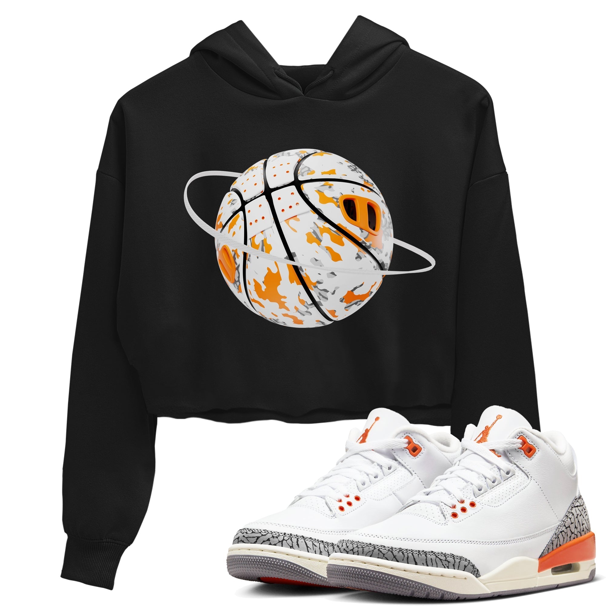 Camo Basketball Planet snkmatch Women's Top - Air Jordan 3 Georgia Peach