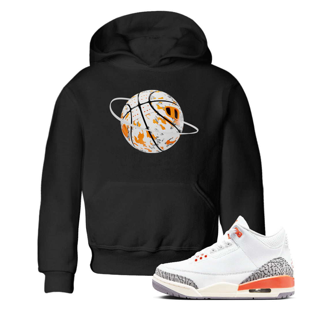 Camo Basketball Planet snkmatch Tees Kids - Air Jordan 3 Georgia Peach