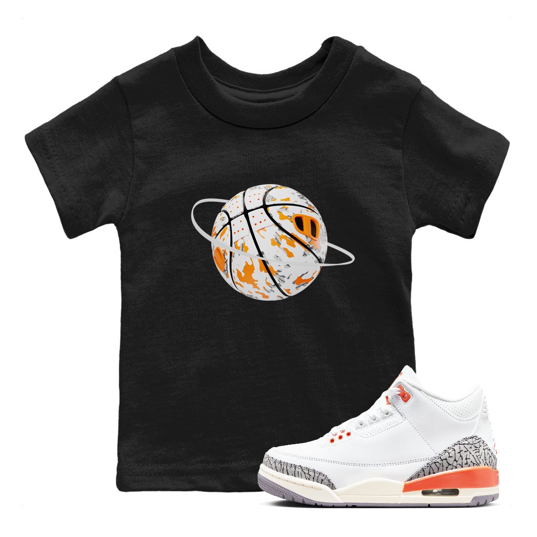Camo Basketball Planet snkmatch Tees Kids - Air Jordan 3 Georgia Peach