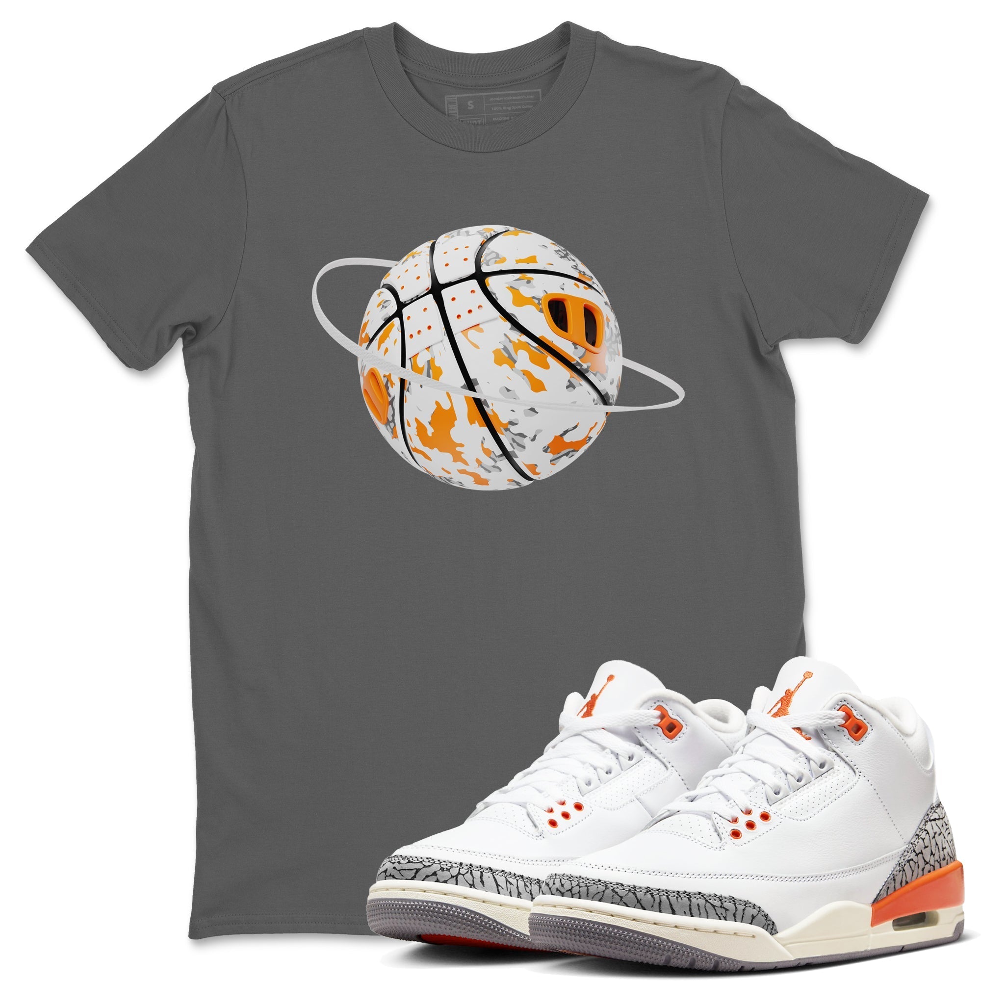 Camo Basketball Planet snkmatch Tees - Air Jordan 3 Georgia Peach