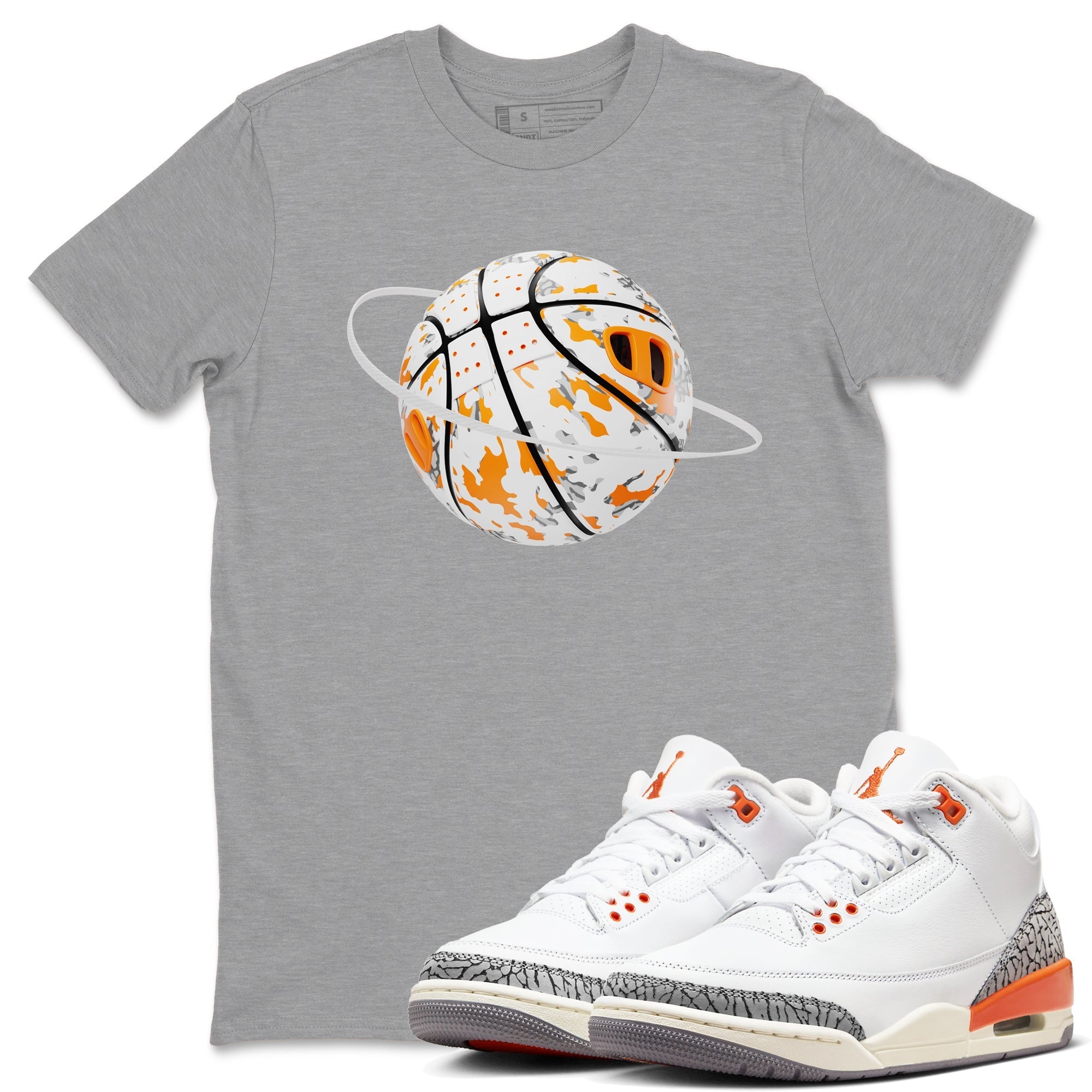 Camo Basketball Planet snkmatch Tees - Air Jordan 3 Georgia Peach