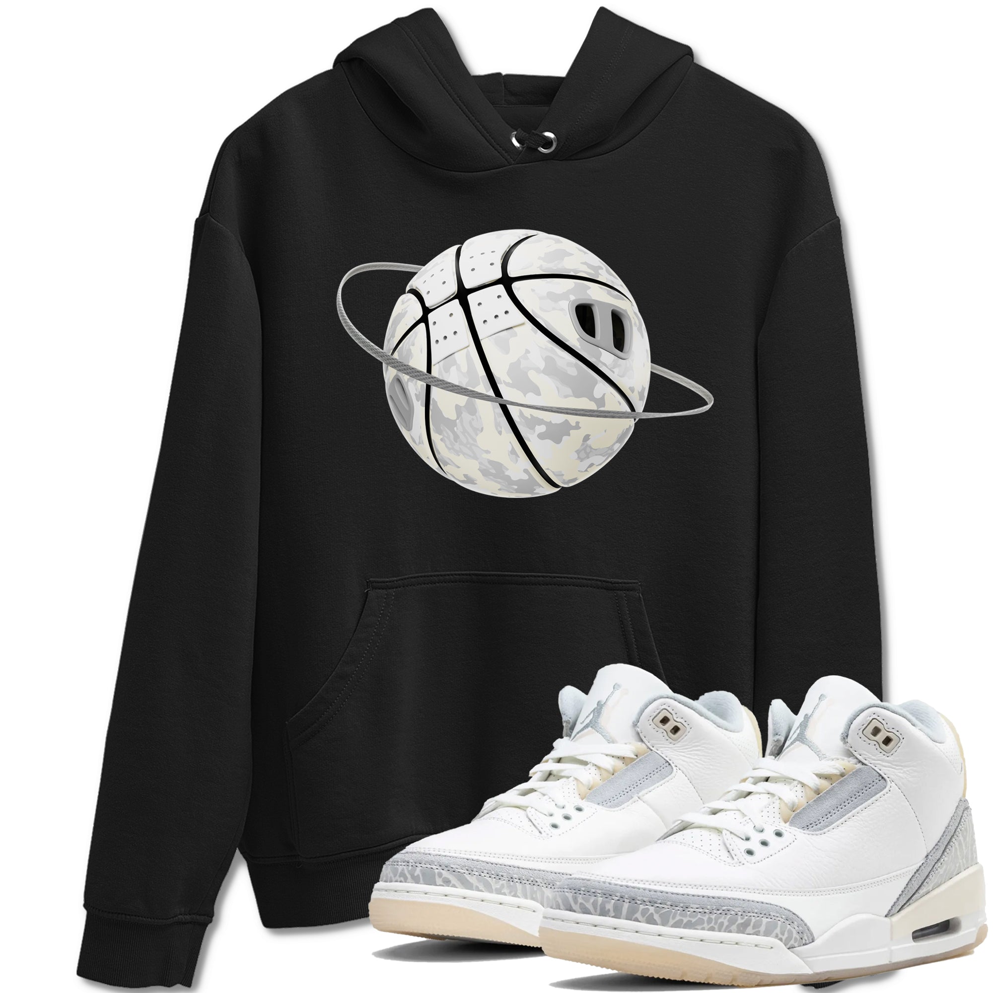 Camo Basketball Planet snkmatch Tees - Air Jordan 3 Ivory
