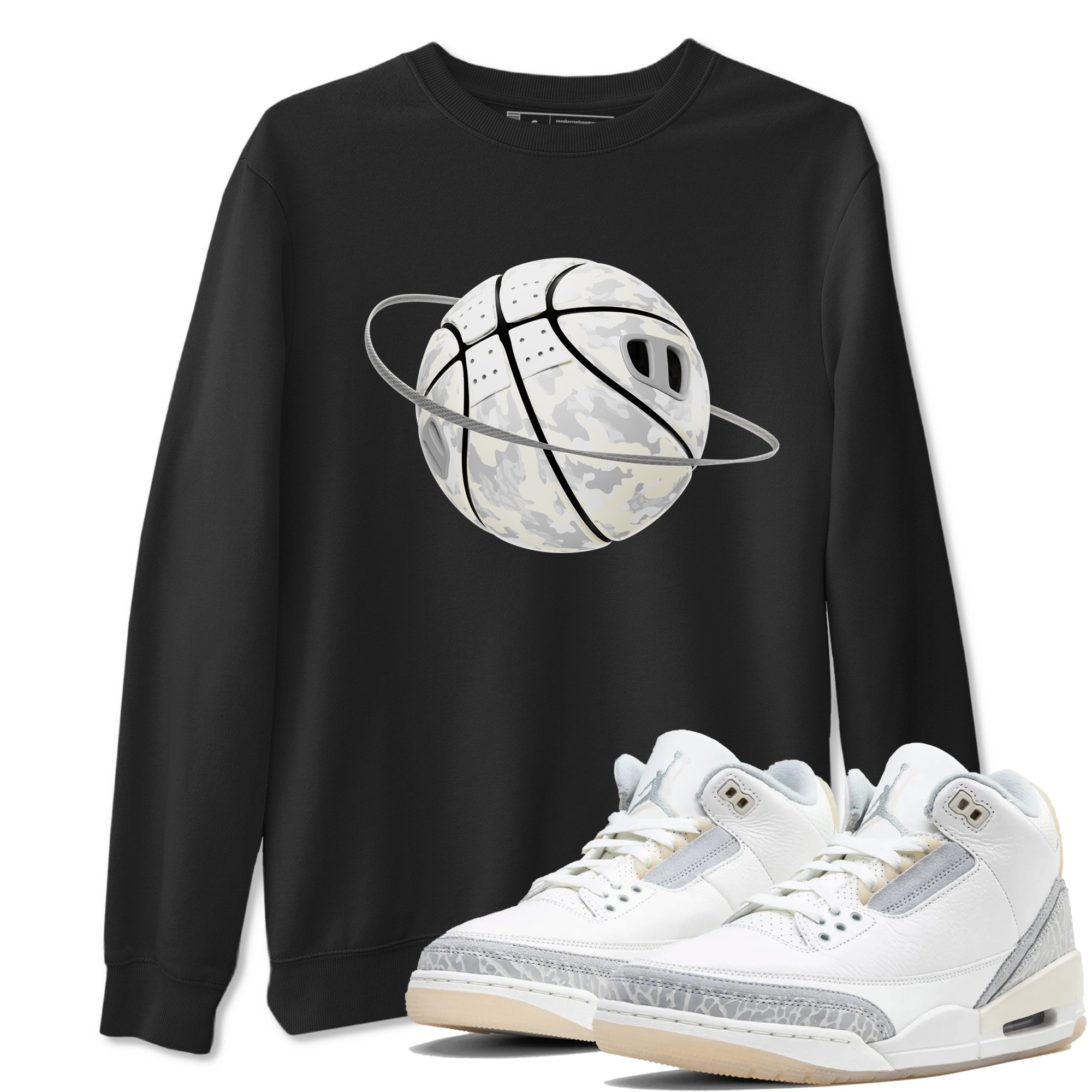 Camo Basketball Planet snkmatch Tees - Air Jordan 3 Ivory