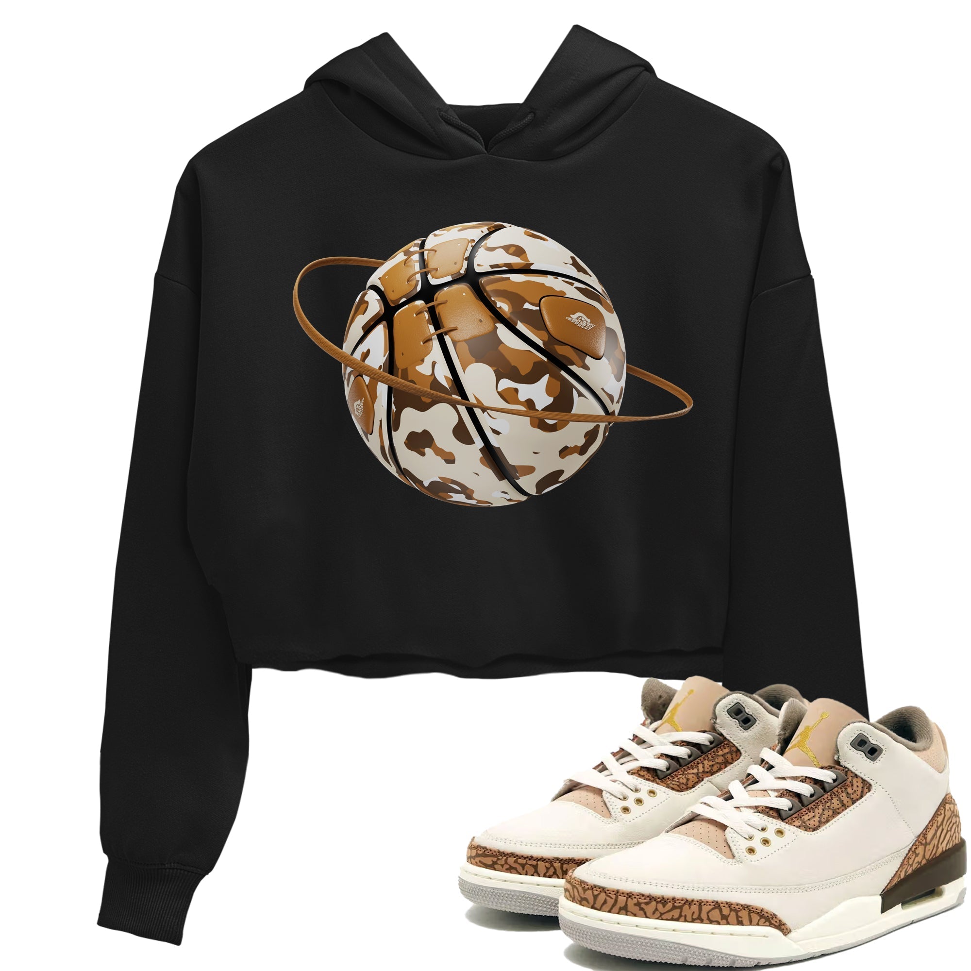Camo Basketball Planet snkmatch Women's Top - Air Jordan 3 Palomino