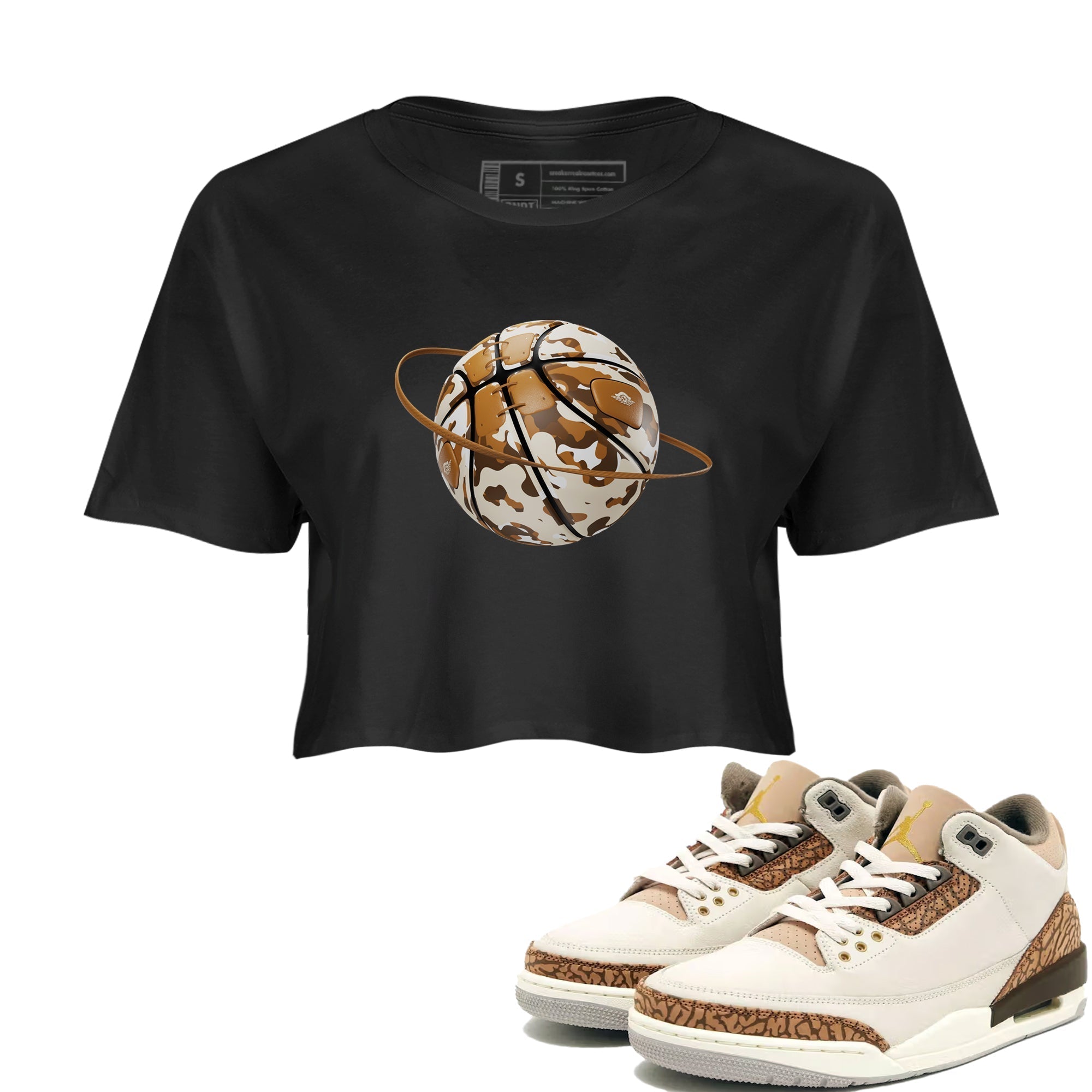 Camo Basketball Planet snkmatch Women's Top - Air Jordan 3 Palomino