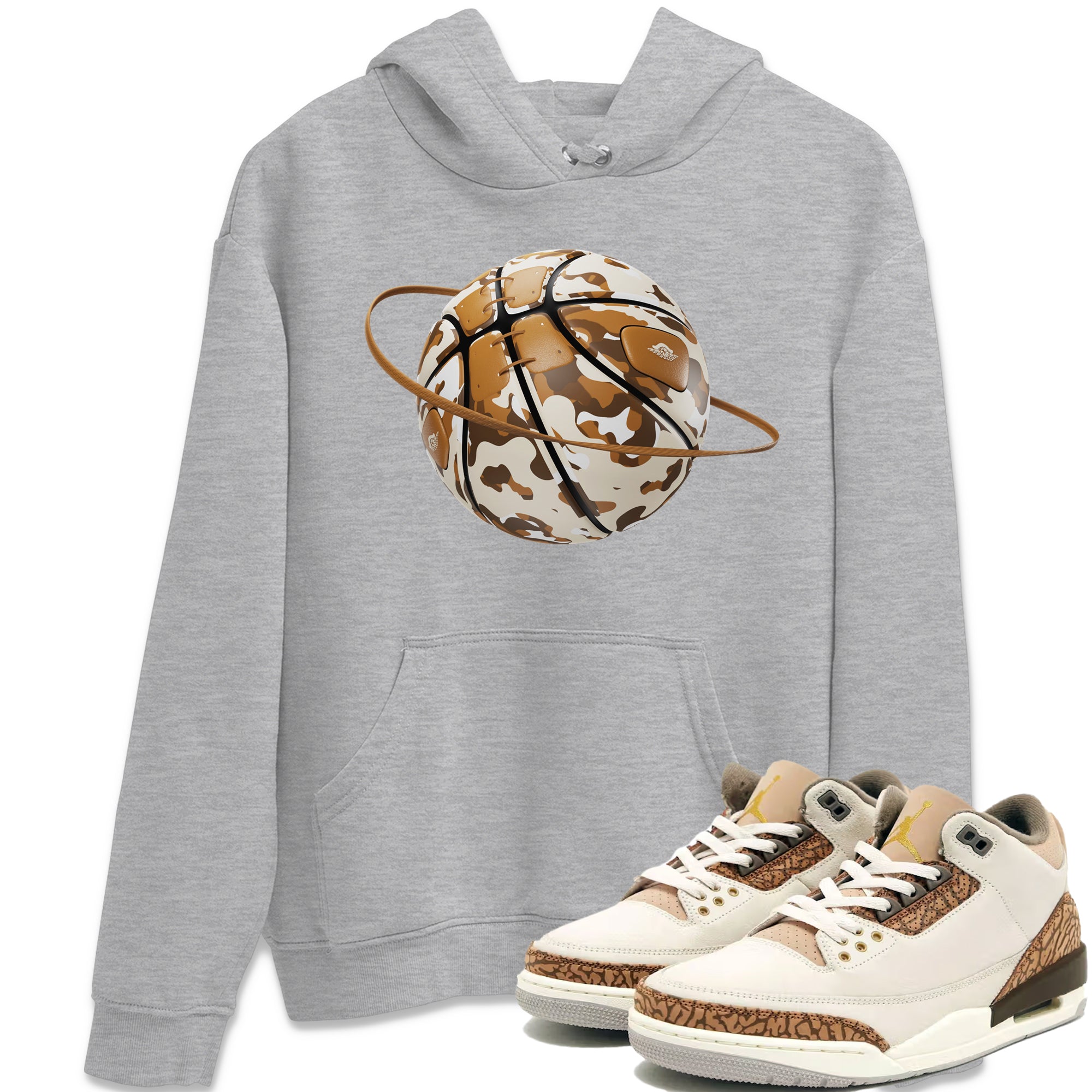 Camo Basketball Planet snkmatch Tee - Air Jordan 3 Palomino