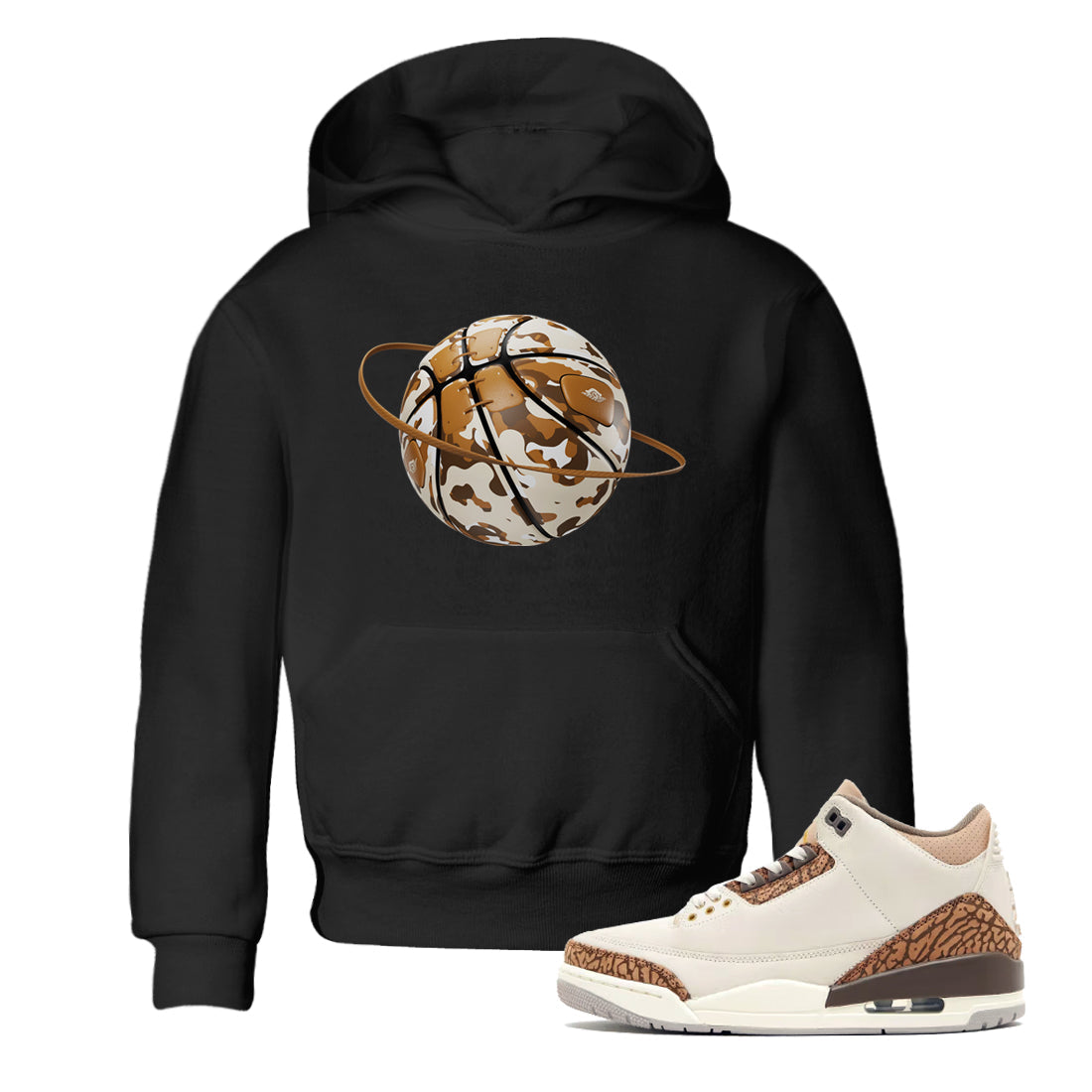 Camo Basketball Planet snkmatch Tee Kids - Air Jordan 3 Palomino