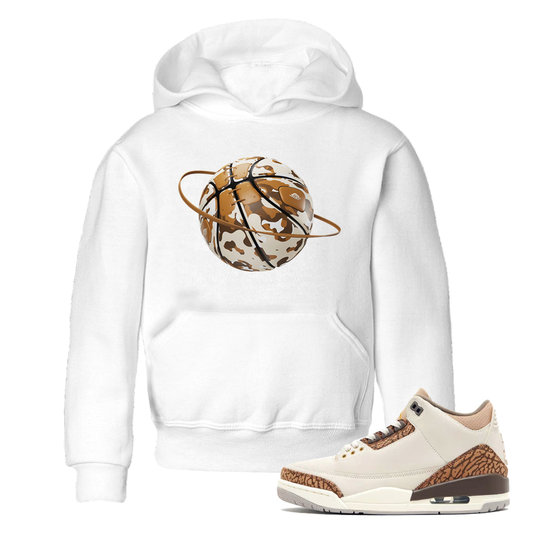Camo Basketball Planet snkmatch Tee Kids - Air Jordan 3 Palomino