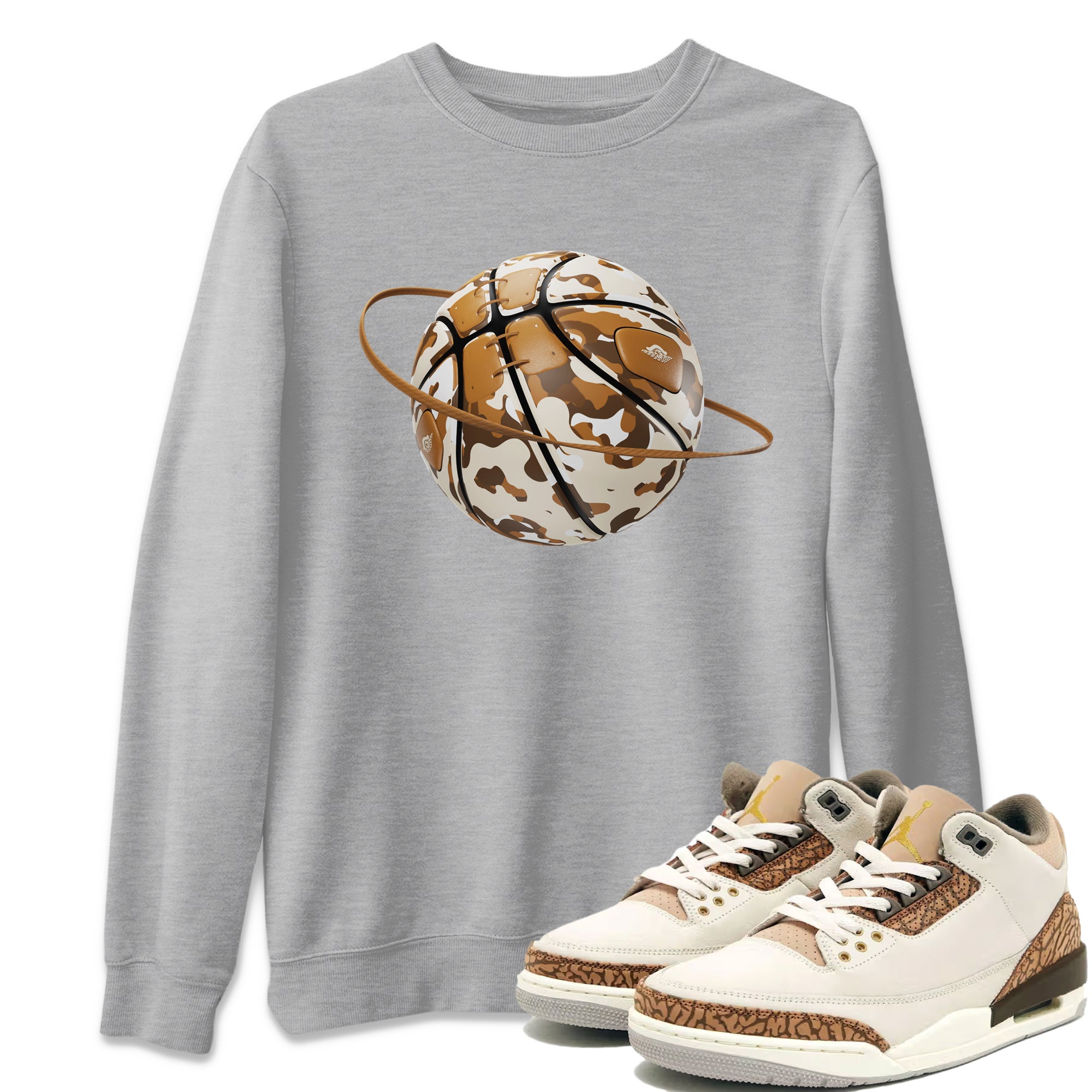 Camo Basketball Planet snkmatch Tee - Air Jordan 3 Palomino
