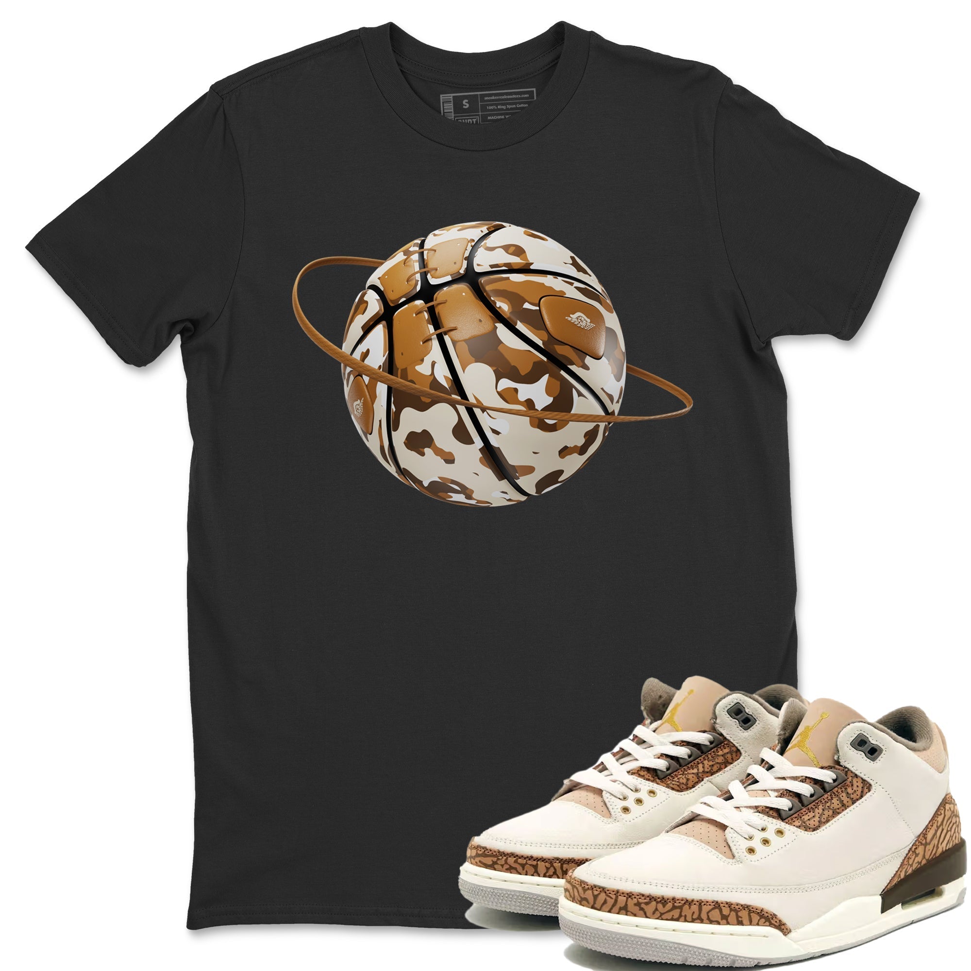 Camo Basketball Planet snkmatch Tee - Air Jordan 3 Palomino