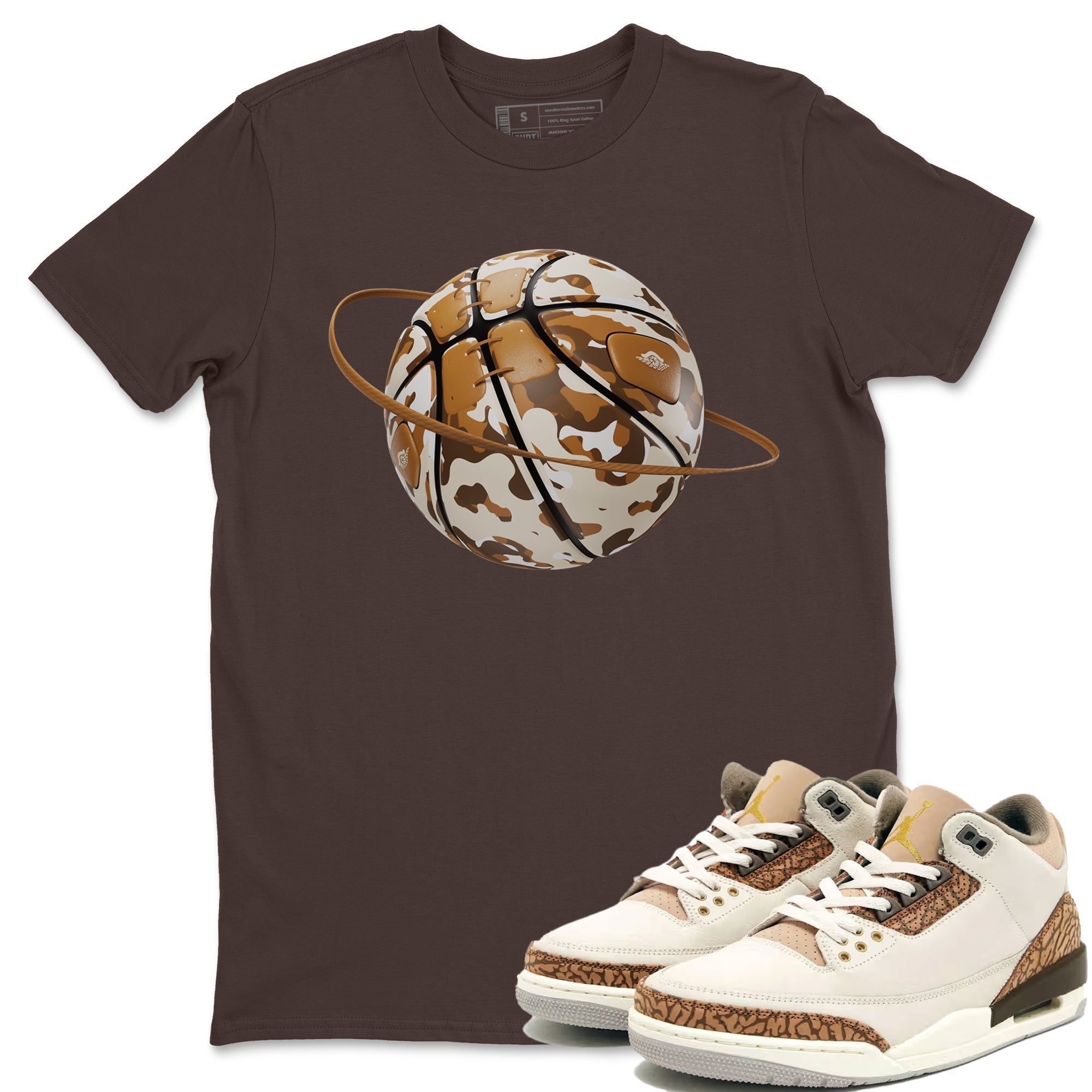 Camo Basketball Planet snkmatch Tee - Air Jordan 3 Palomino
