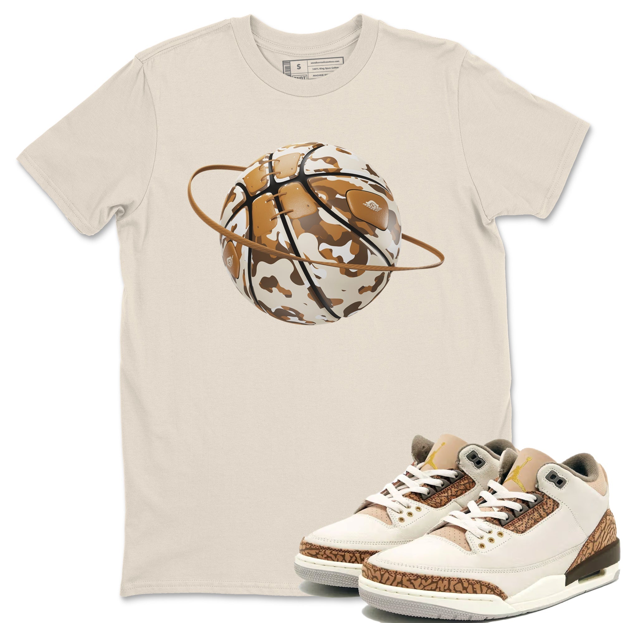 Camo Basketball Planet snkmatch Tee - Air Jordan 3 Palomino