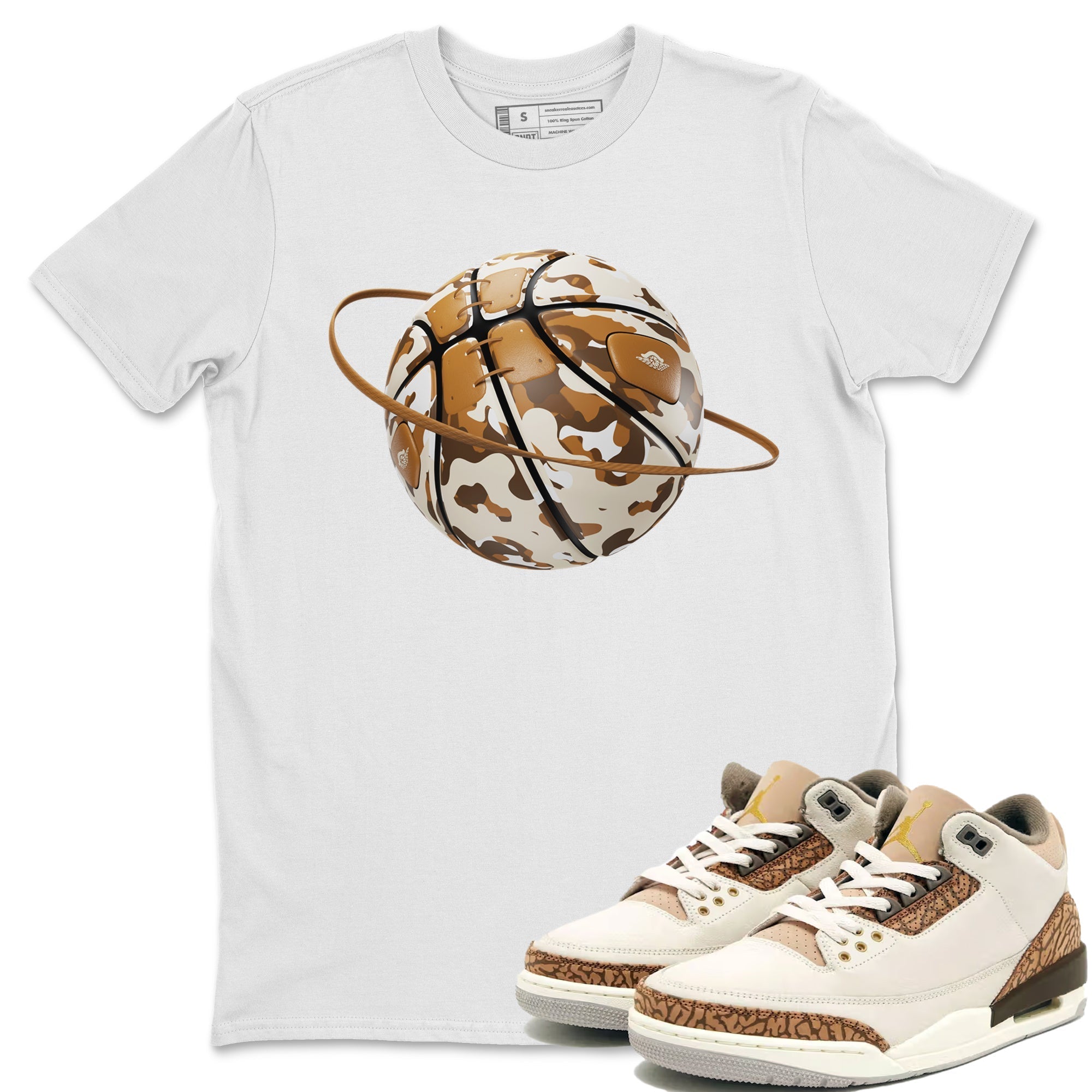 Camo Basketball Planet snkmatch Tee - Air Jordan 3 Palomino