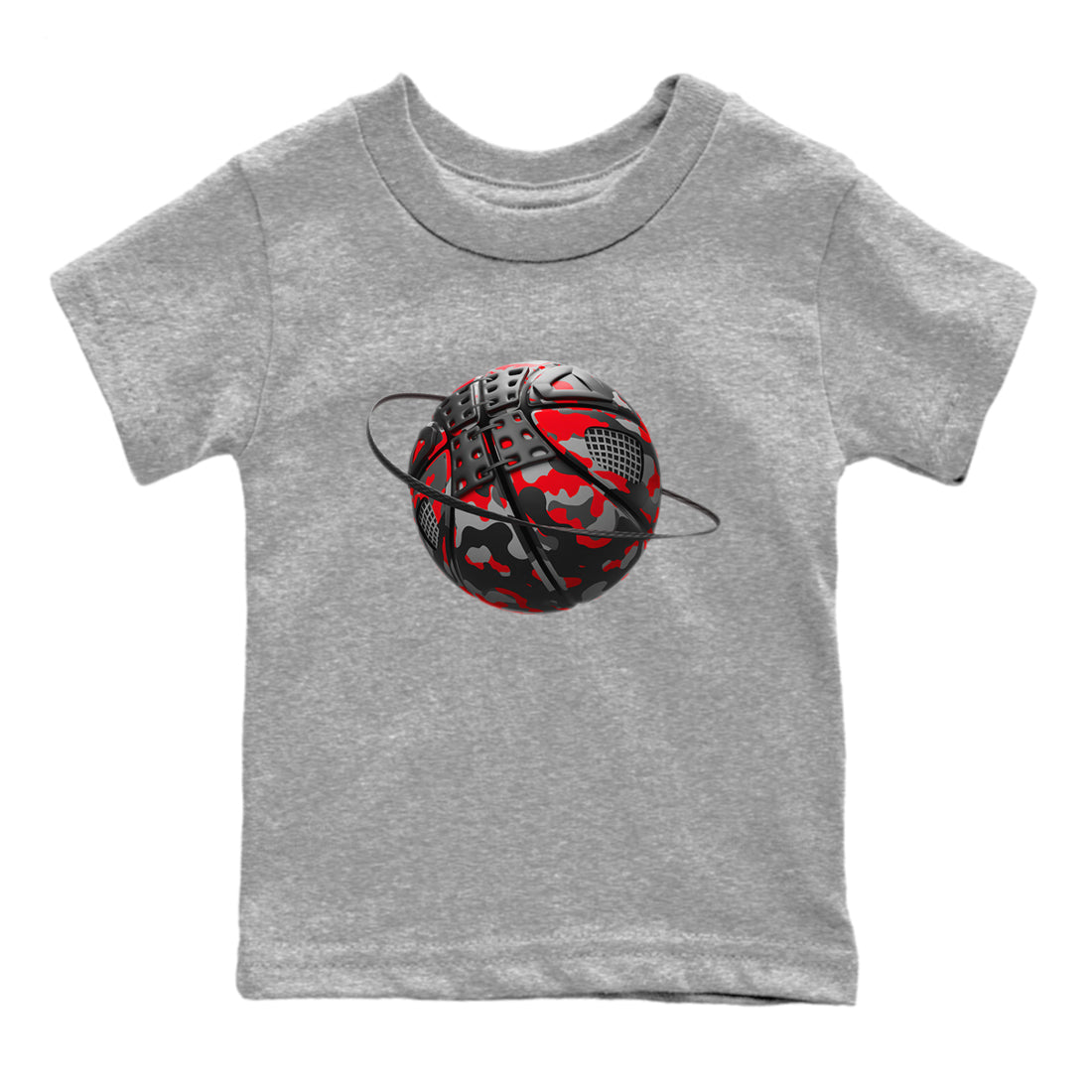 Camo Basketball Planet snkmatch Tee Kids - Air Jordan 4 Bred Reimagined