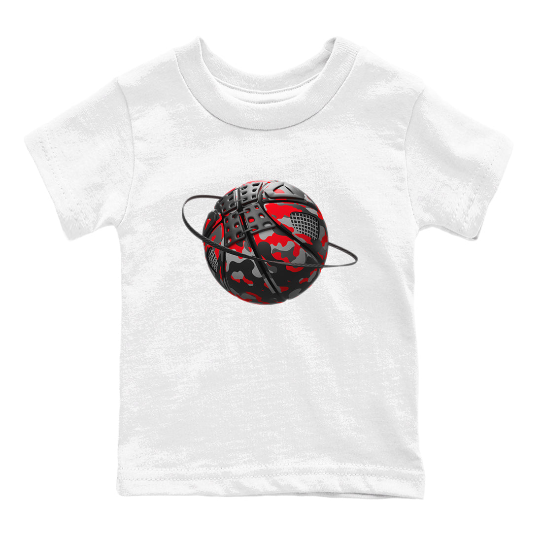 Camo Basketball Planet snkmatch Tee Kids - Air Jordan 4 Bred Reimagined