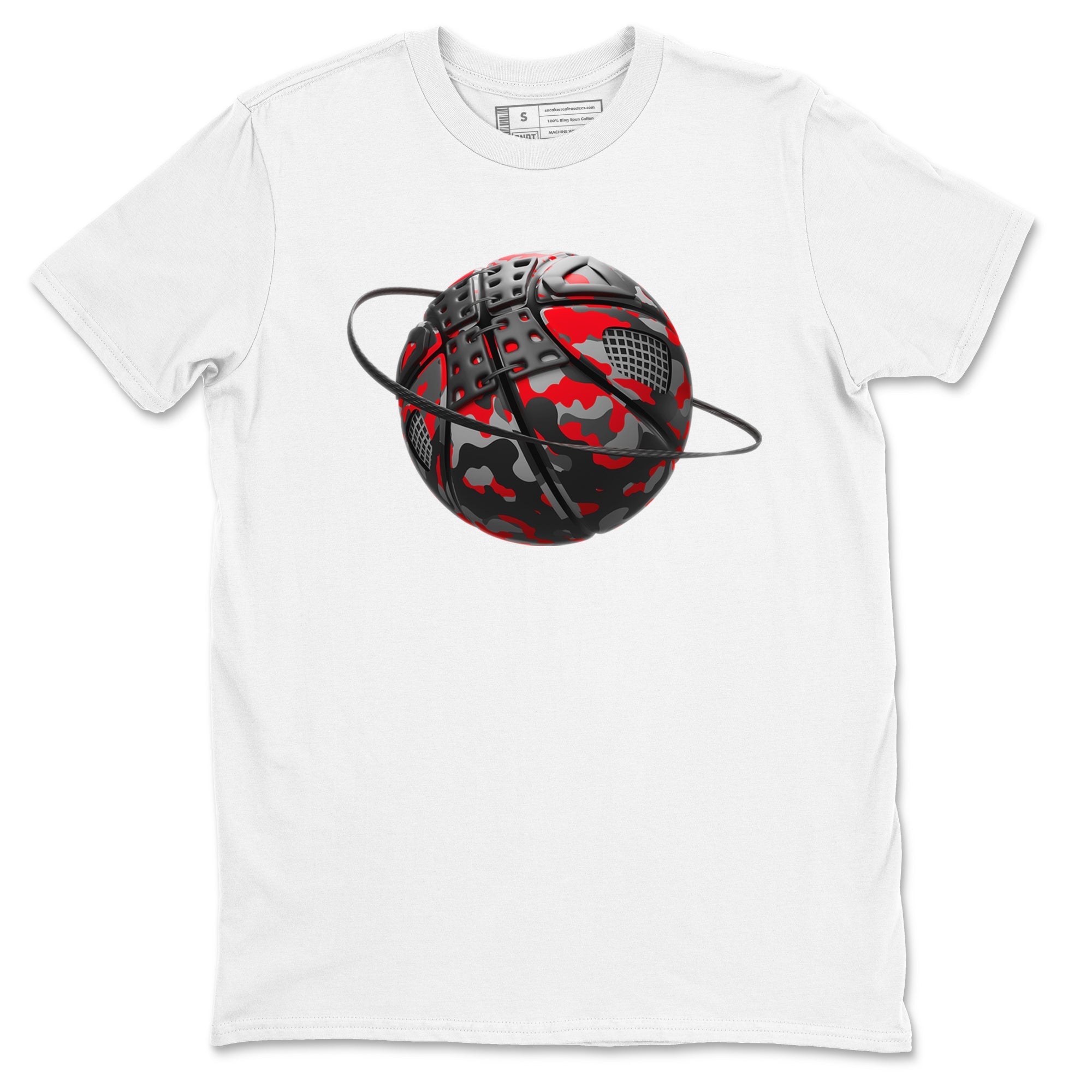 Camo Basketball Planet snkmatch Tee - Air Jordan 4 Bred Reimagined