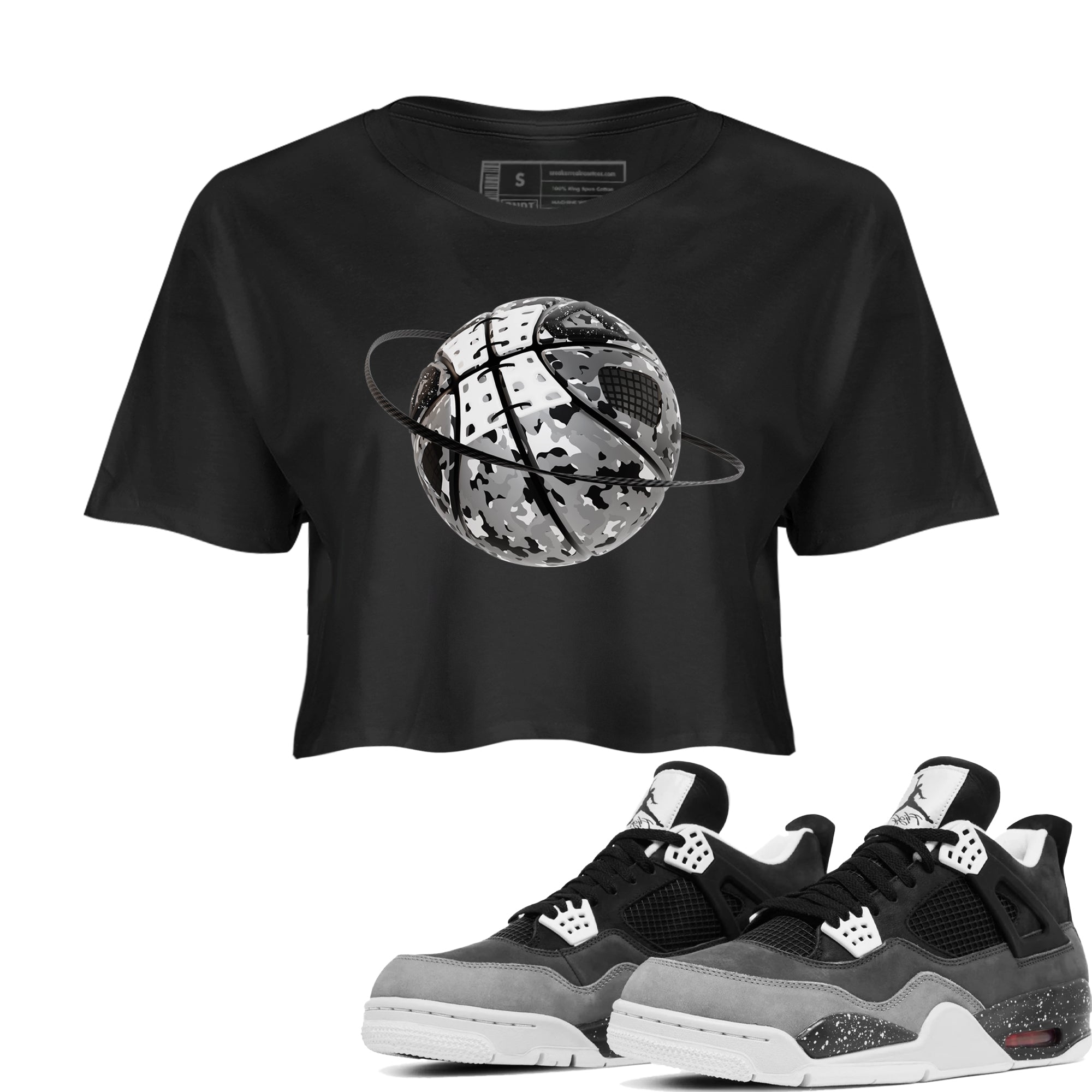 Camo Basketball Planet snkmatch Women's Top - Air Jordan 4 Fear
