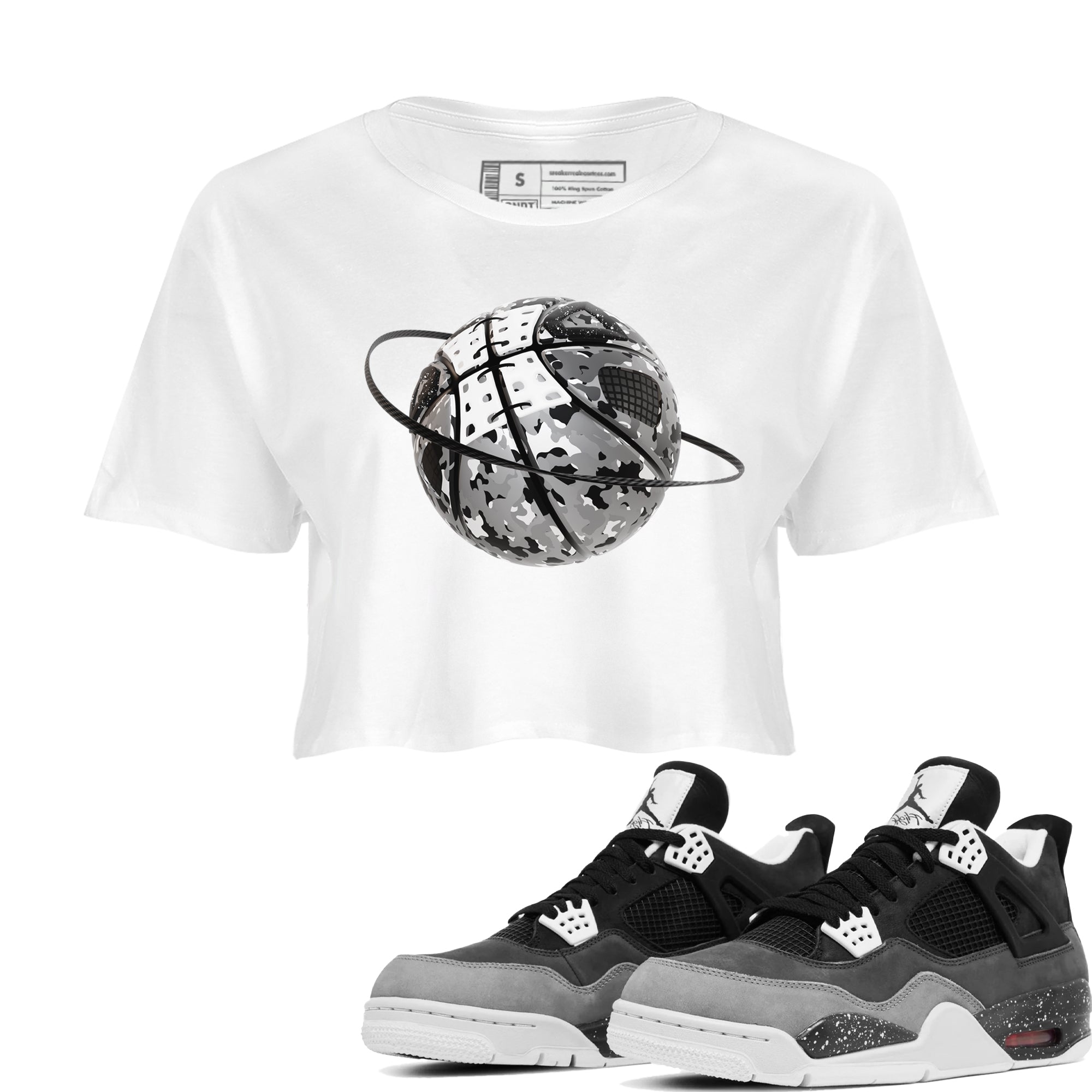 Camo Basketball Planet snkmatch Women's Top - Air Jordan 4 Fear
