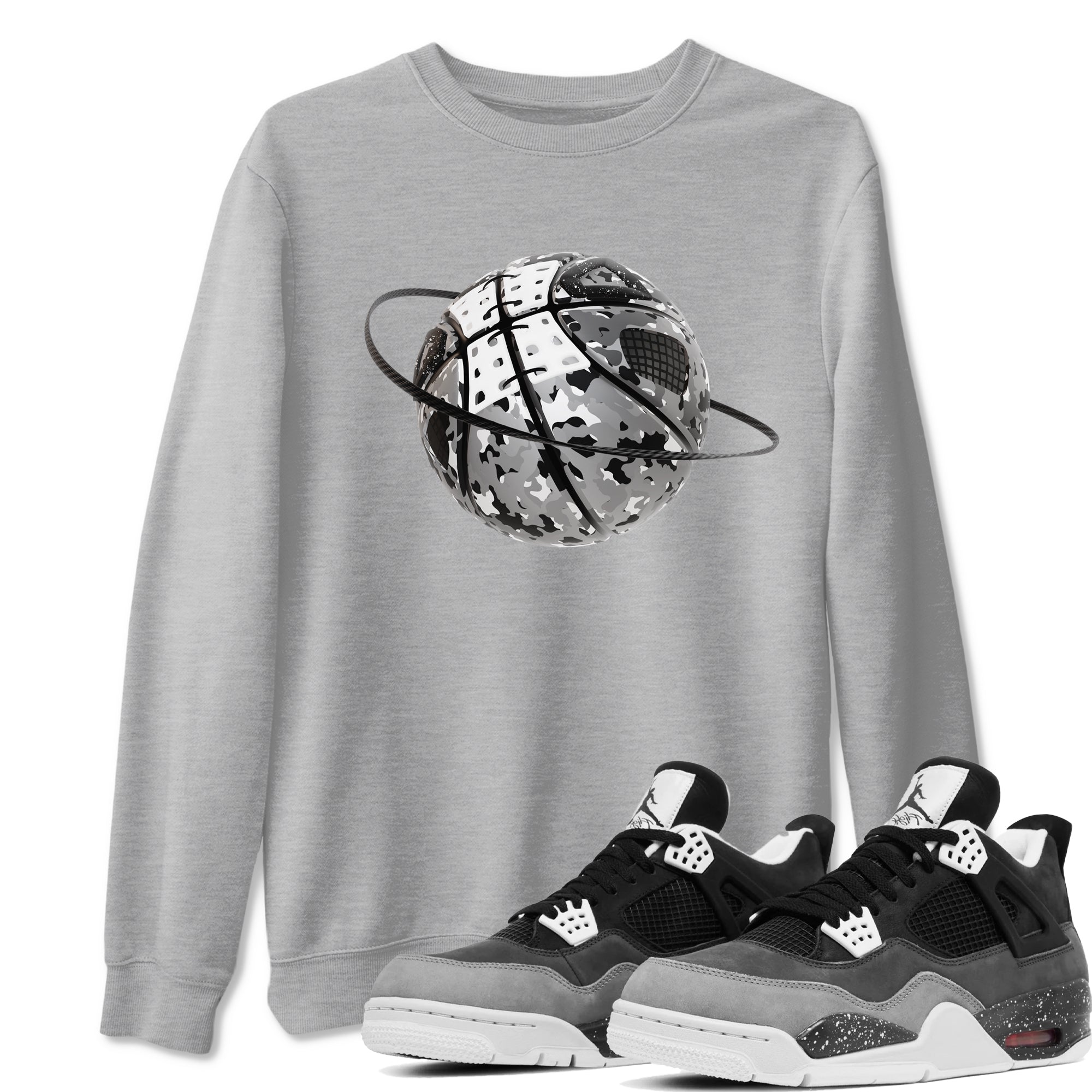 Camo Basketball Planet snkmatch Tees - Air Jordan 4 Fear