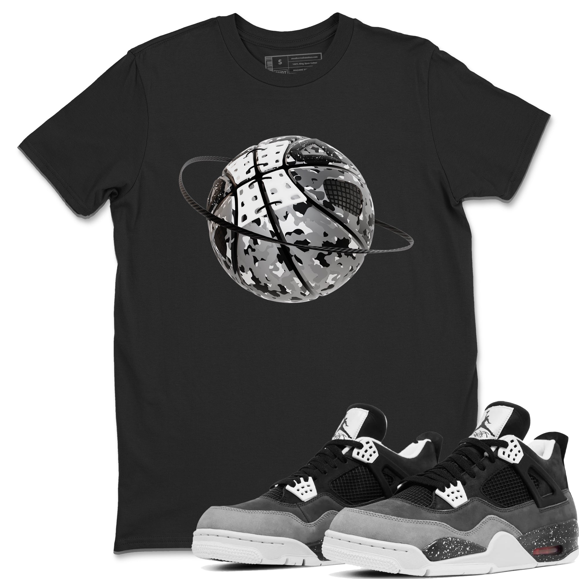 Camo Basketball Planet snkmatch Tees - Air Jordan 4 Fear