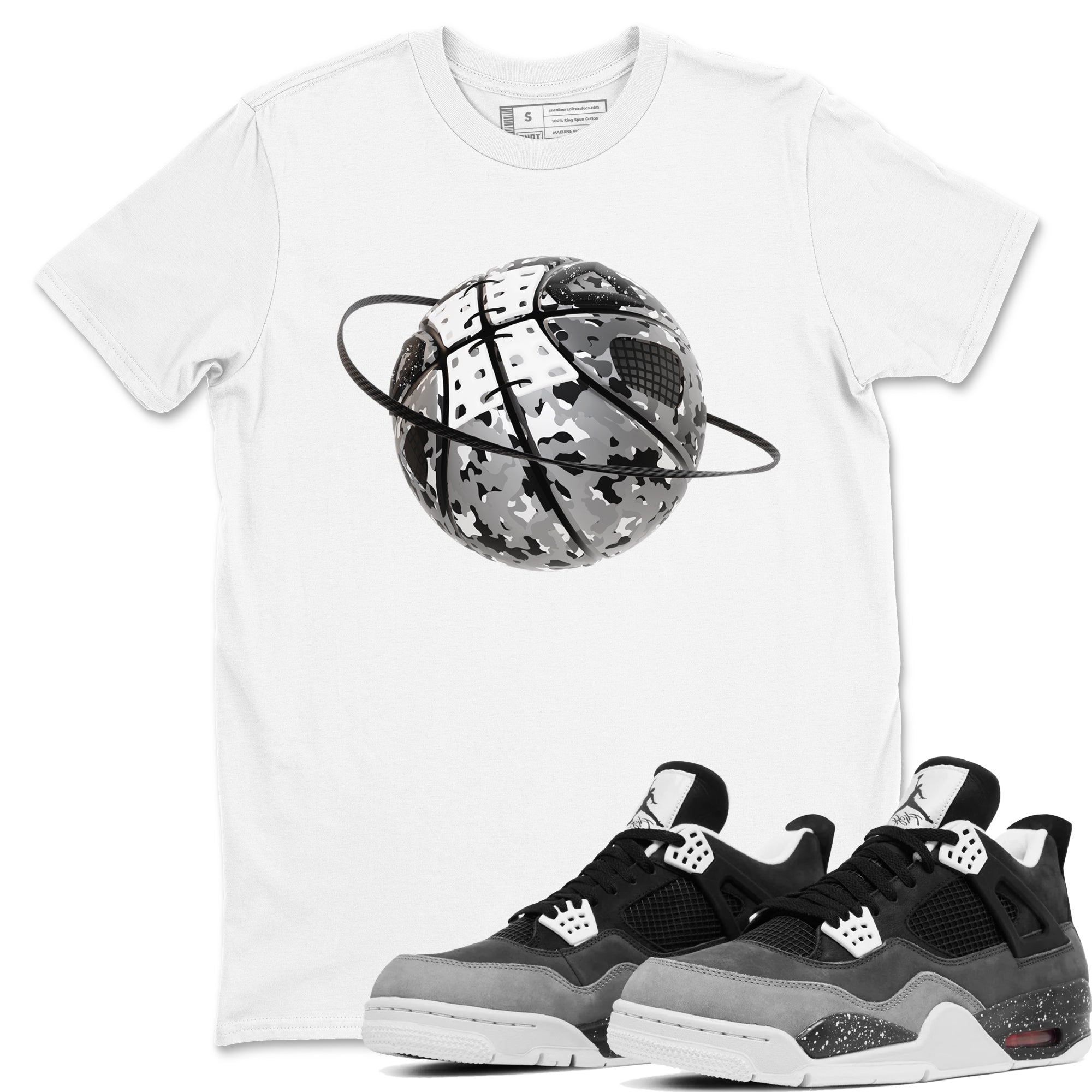 Camo Basketball Planet snkmatch Tees - Air Jordan 4 Fear