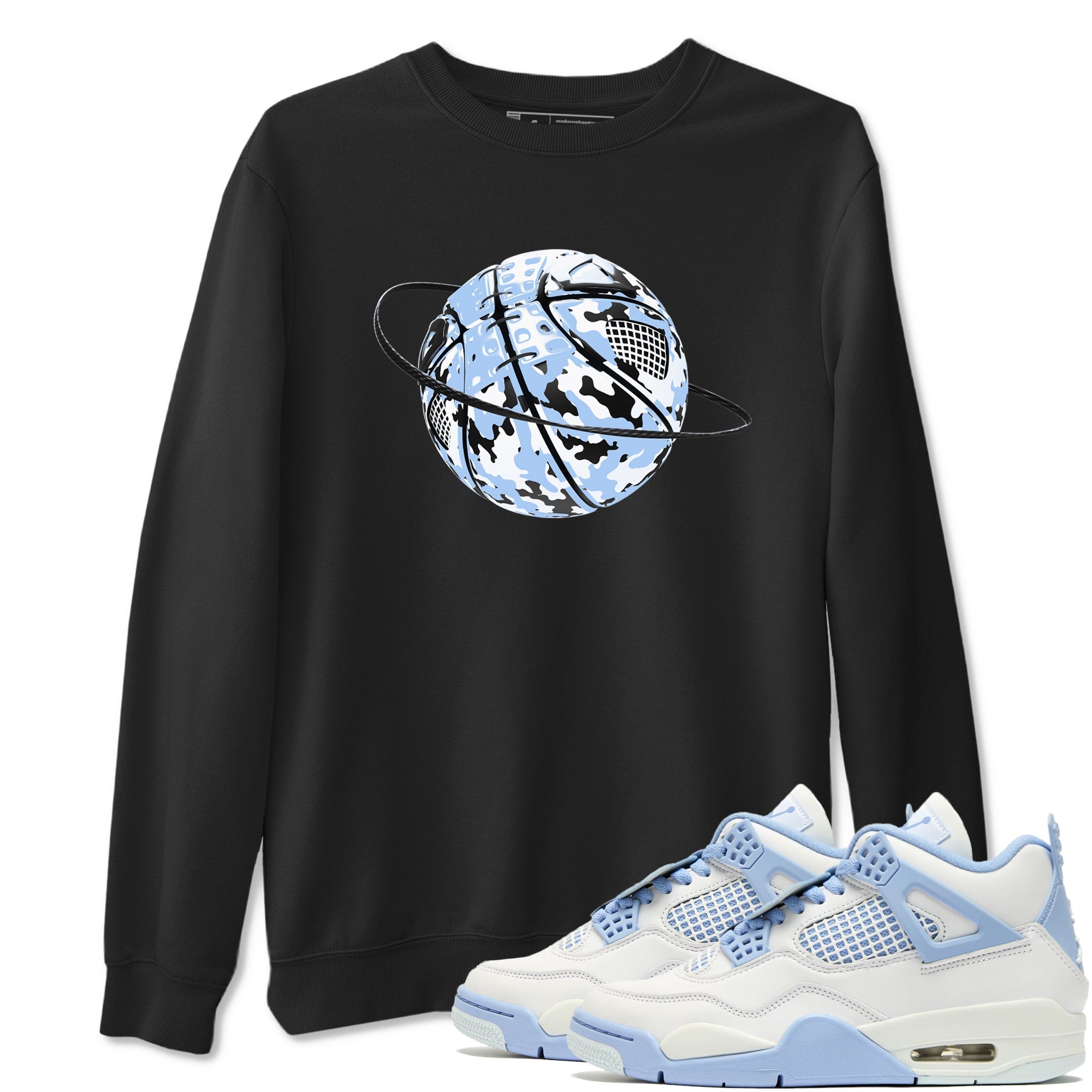 Camo Basketball Planet snkmatch Tees - Air Jordan 4 Forget Me Not