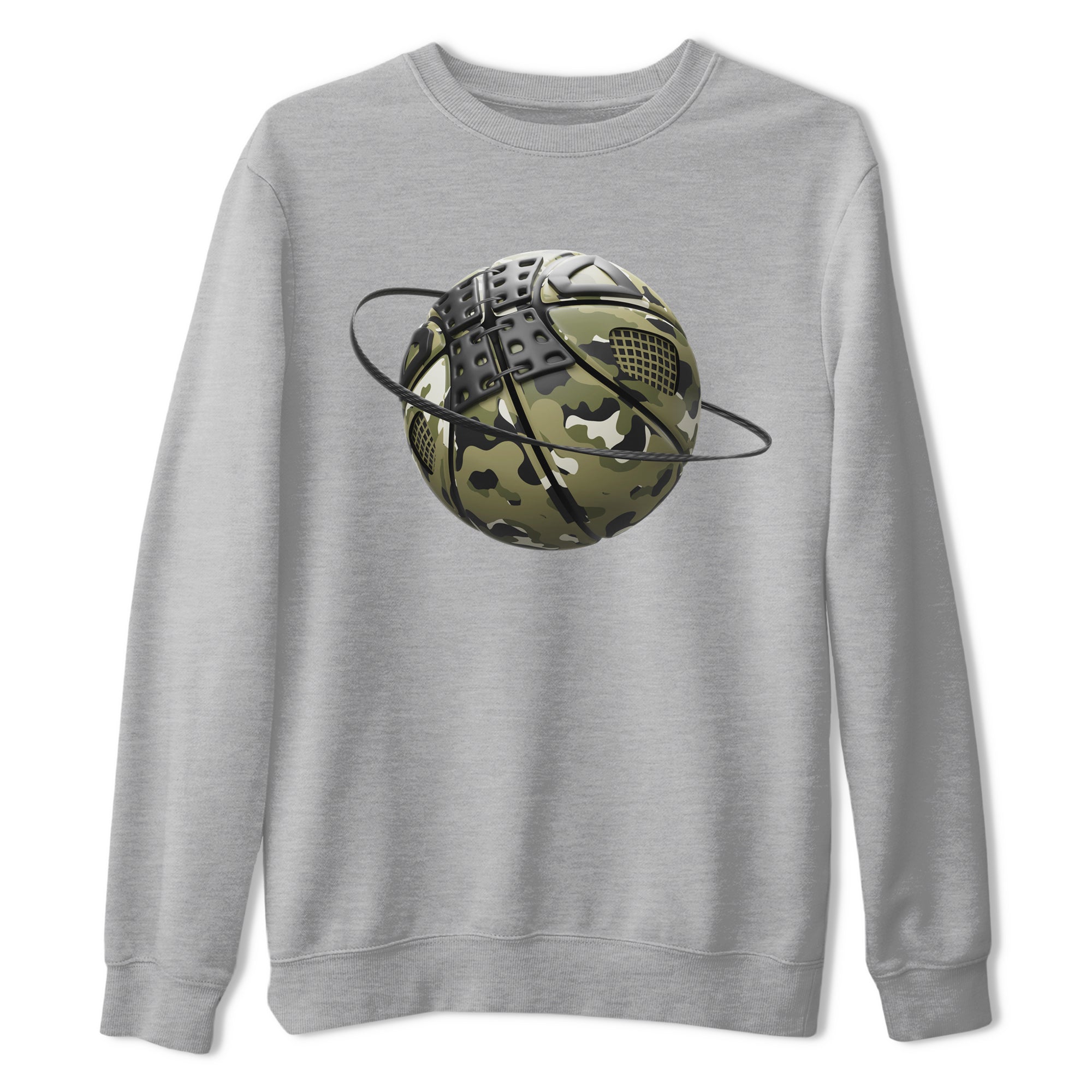 Camo Basketball Planet snkmatch Tee - Air Jordan 4 Medium Olive