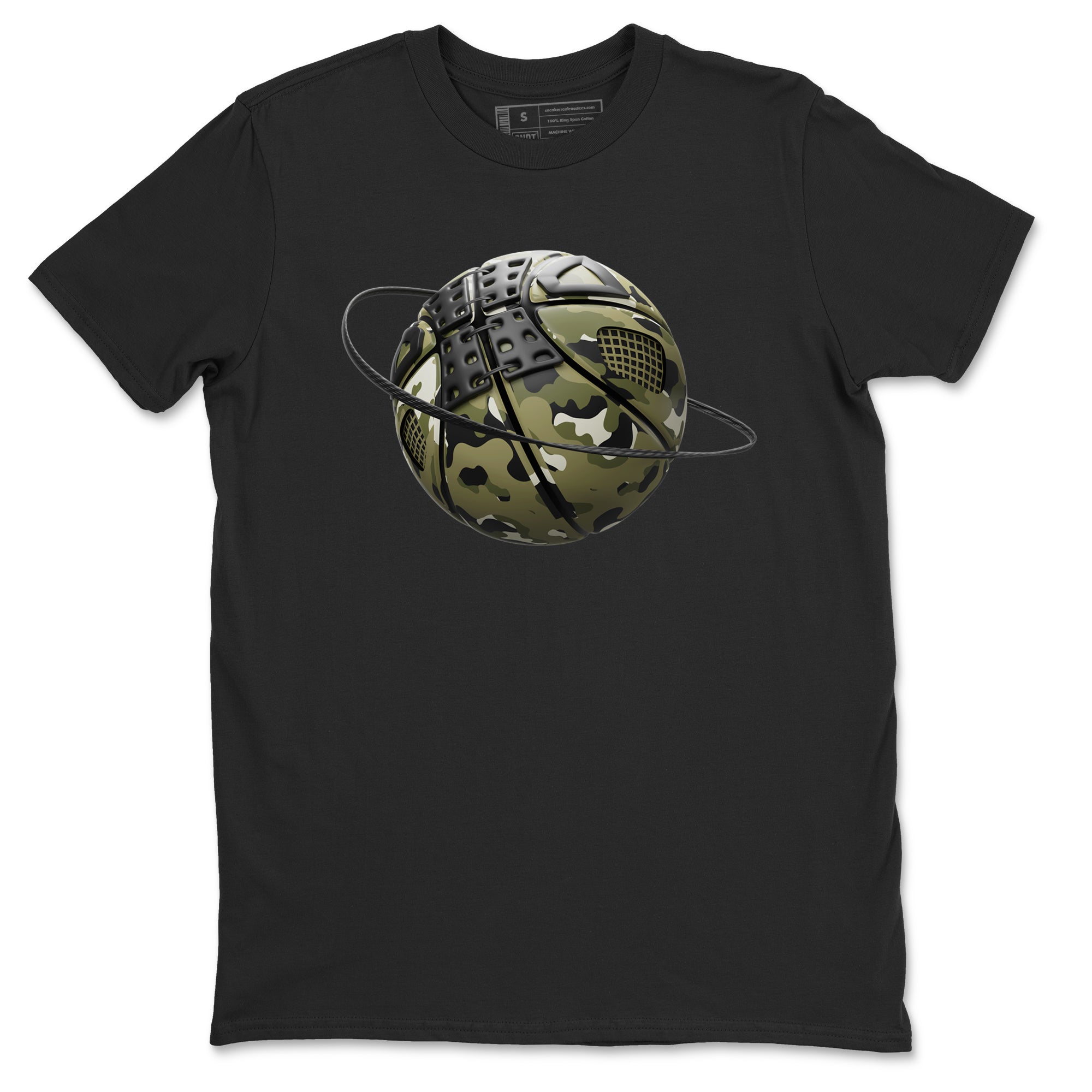 Camo Basketball Planet snkmatch Tee - Air Jordan 4 Medium Olive
