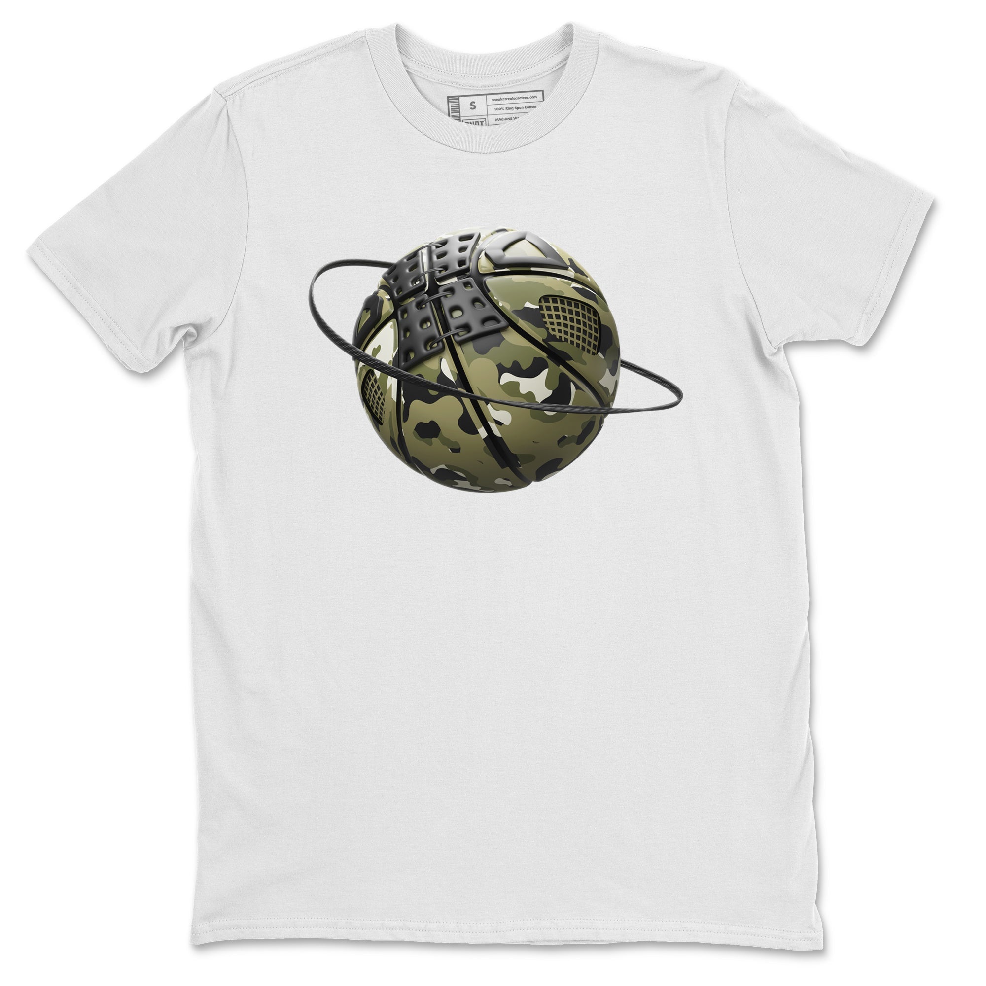 Camo Basketball Planet snkmatch Tee - Air Jordan 4 Medium Olive