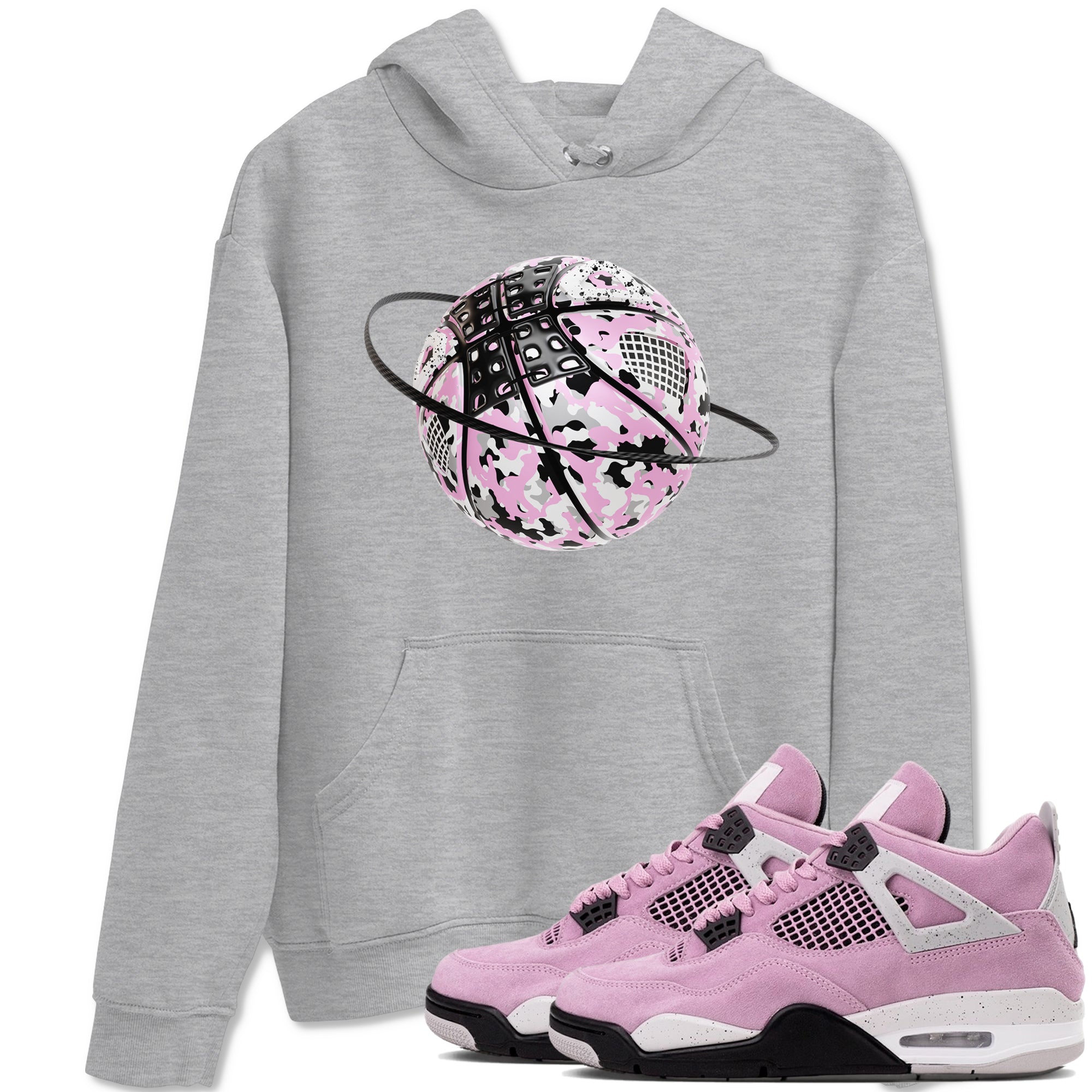 Camo Basketball Planet snkmatch Tees - Air Jordan 4 Orchid