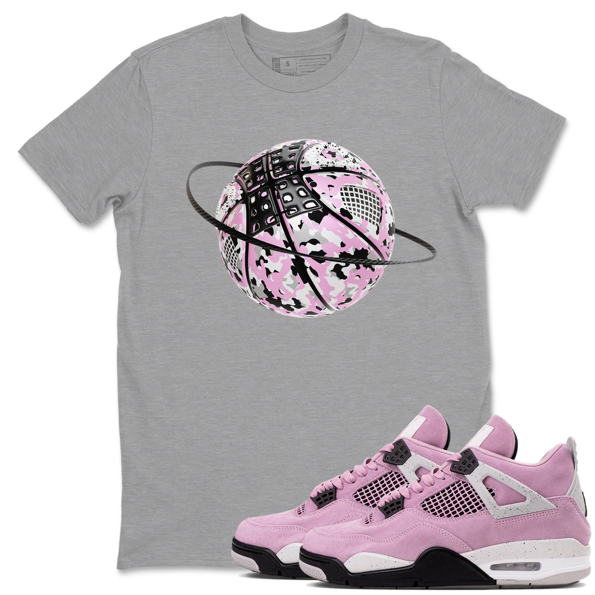Camo Basketball Planet snkmatch Tees - Air Jordan 4 Orchid
