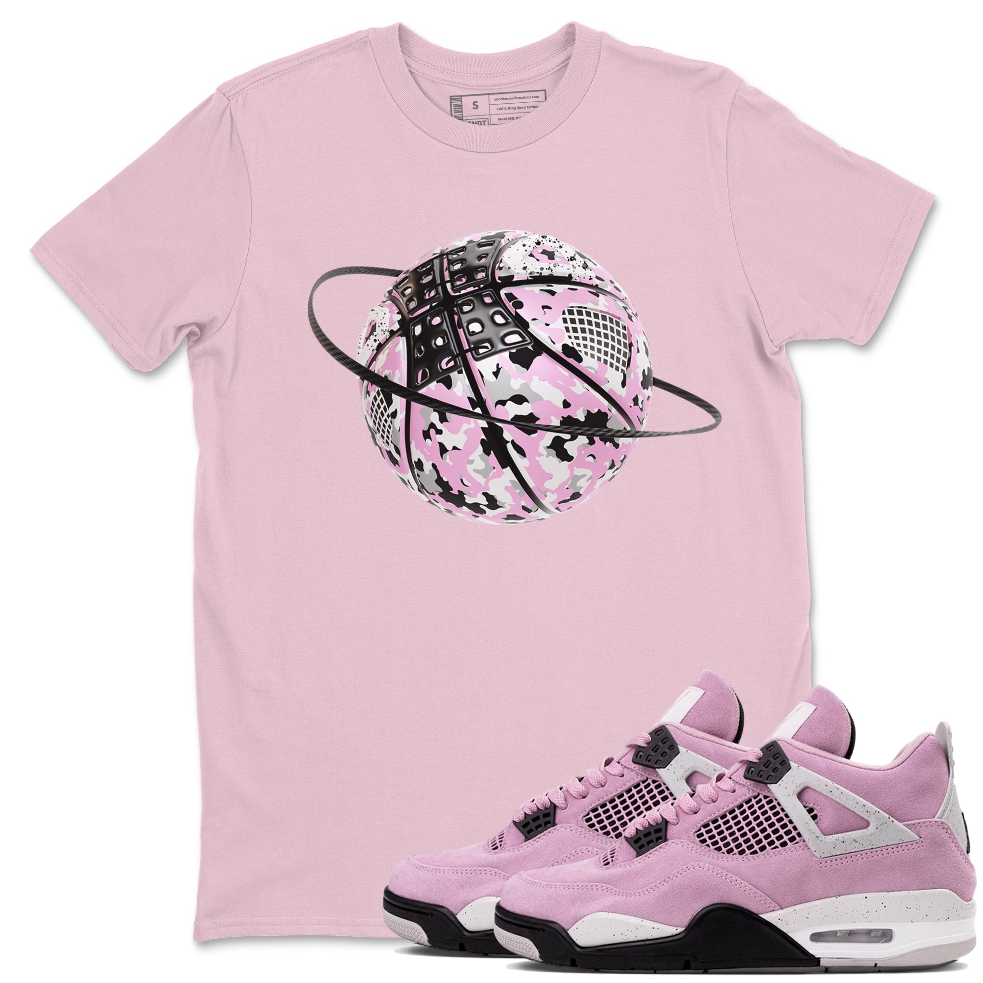 Camo Basketball Planet snkmatch Tees - Air Jordan 4 Orchid