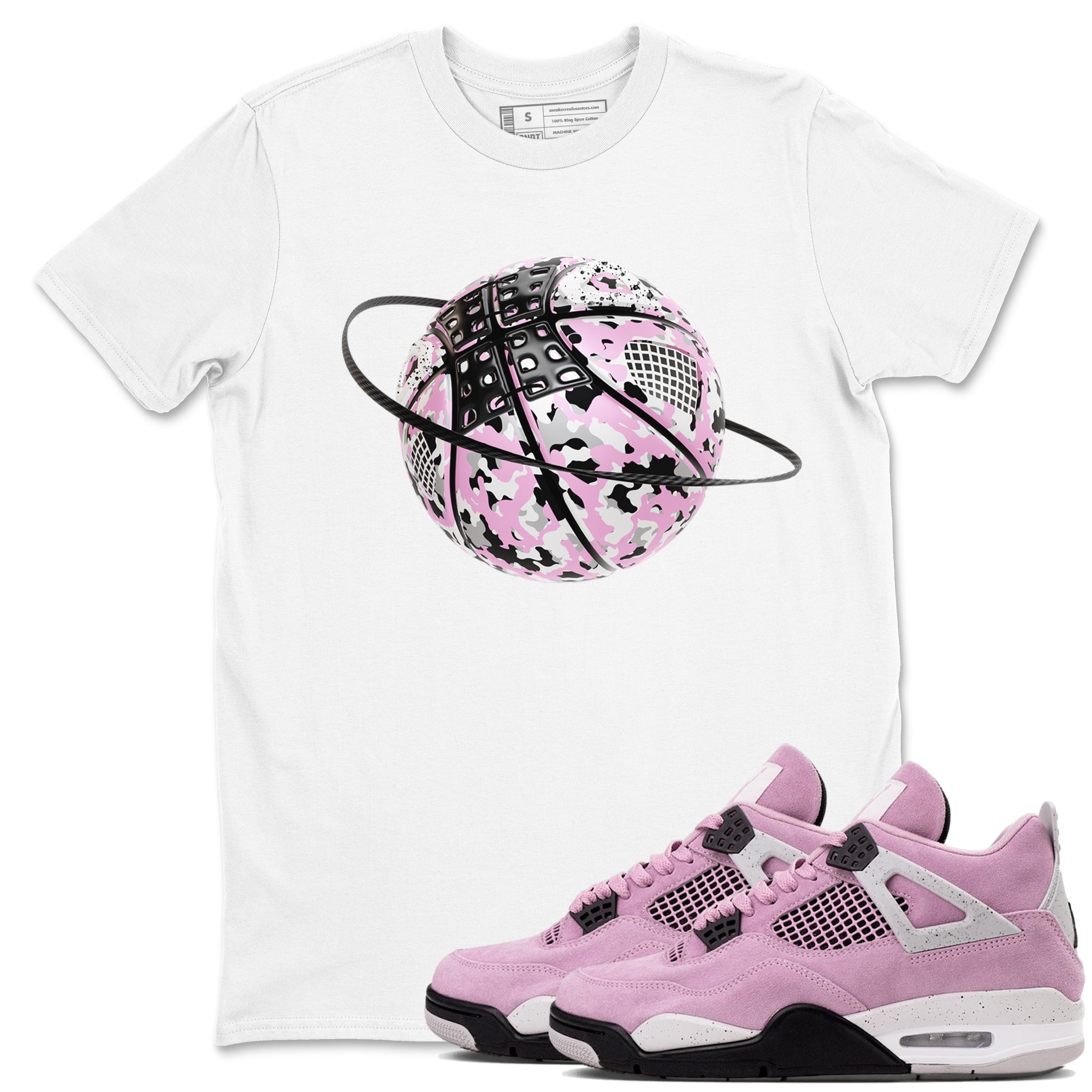 Camo Basketball Planet snkmatch Tees - Air Jordan 4 Orchid