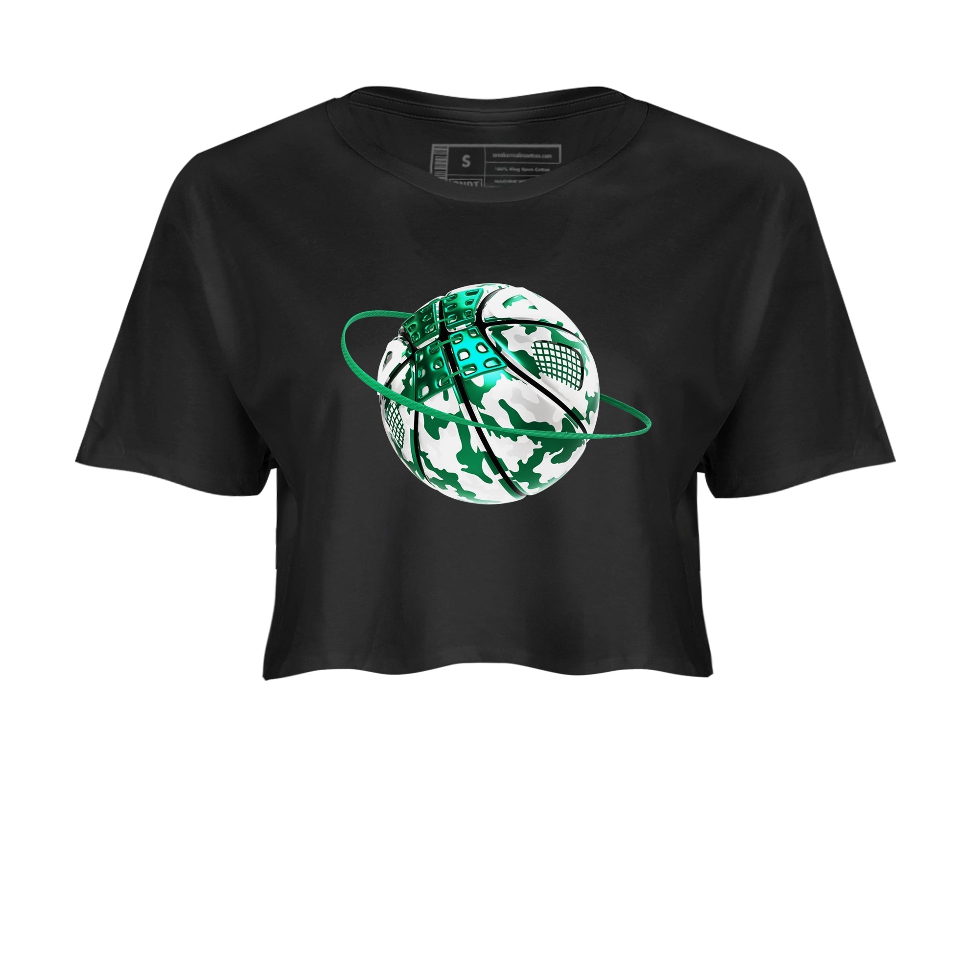 Camo Basketball Planet snkmatch Women's Top - Air Jordan 4 Oxidized Green
