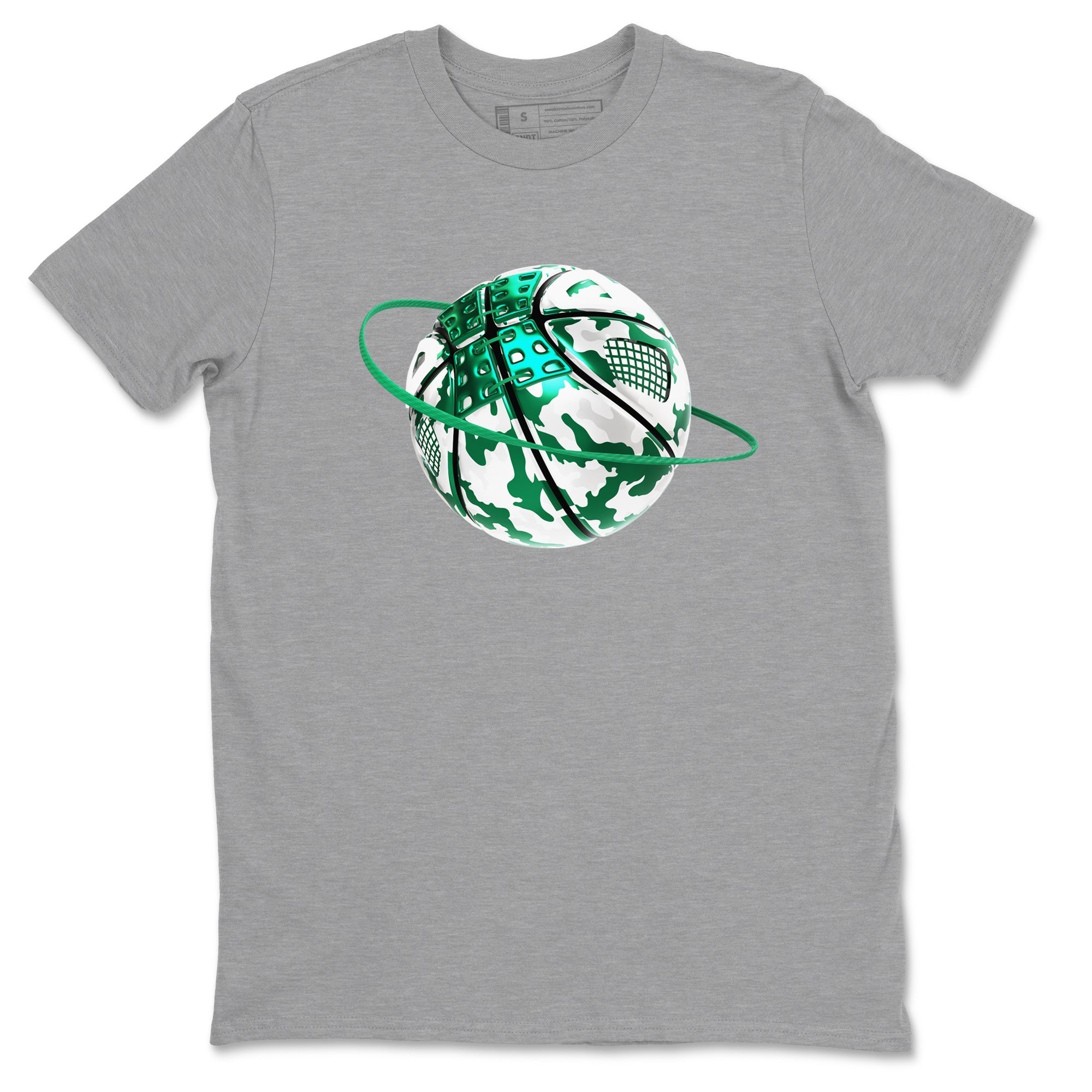 Camo Basketball Planet snkmatch Tees - Air Jordan 4 Oxidized Green