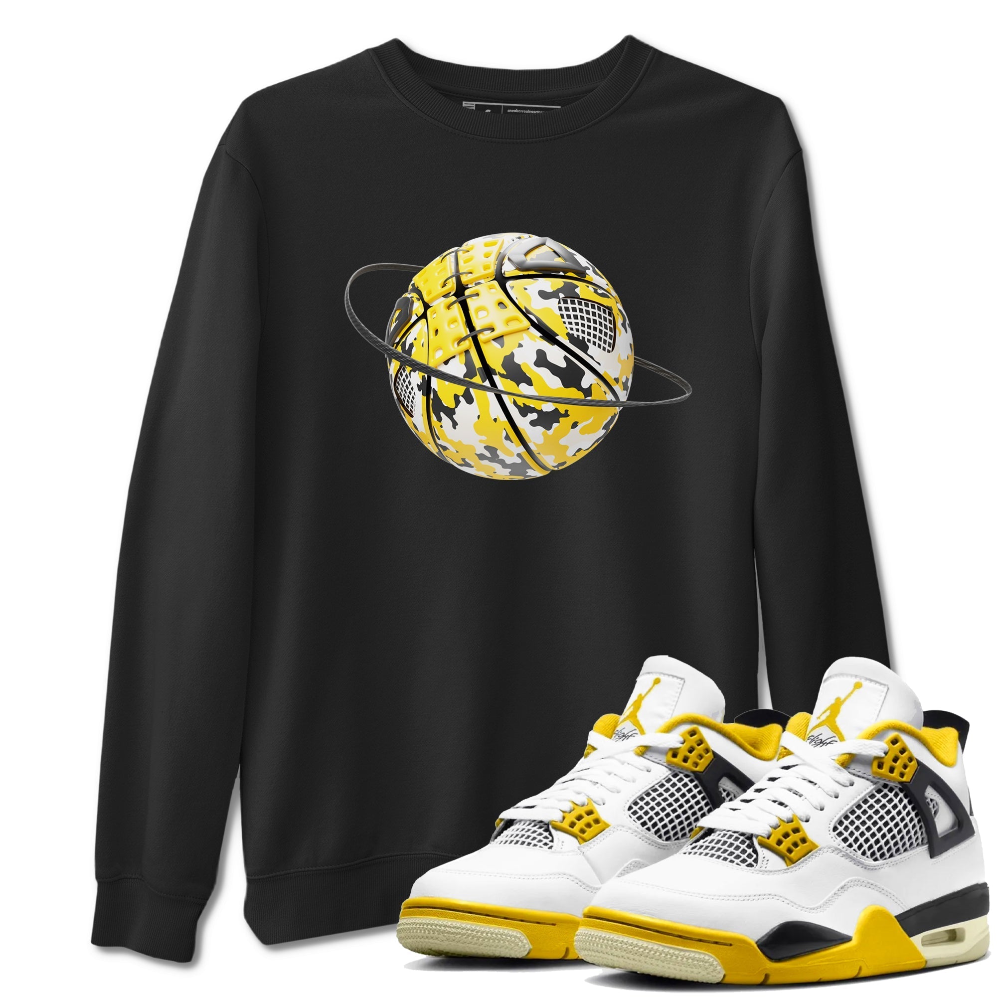 Camo Basketball Planet snkmatch Tees - Air Jordan 4 Vivid Sulfur