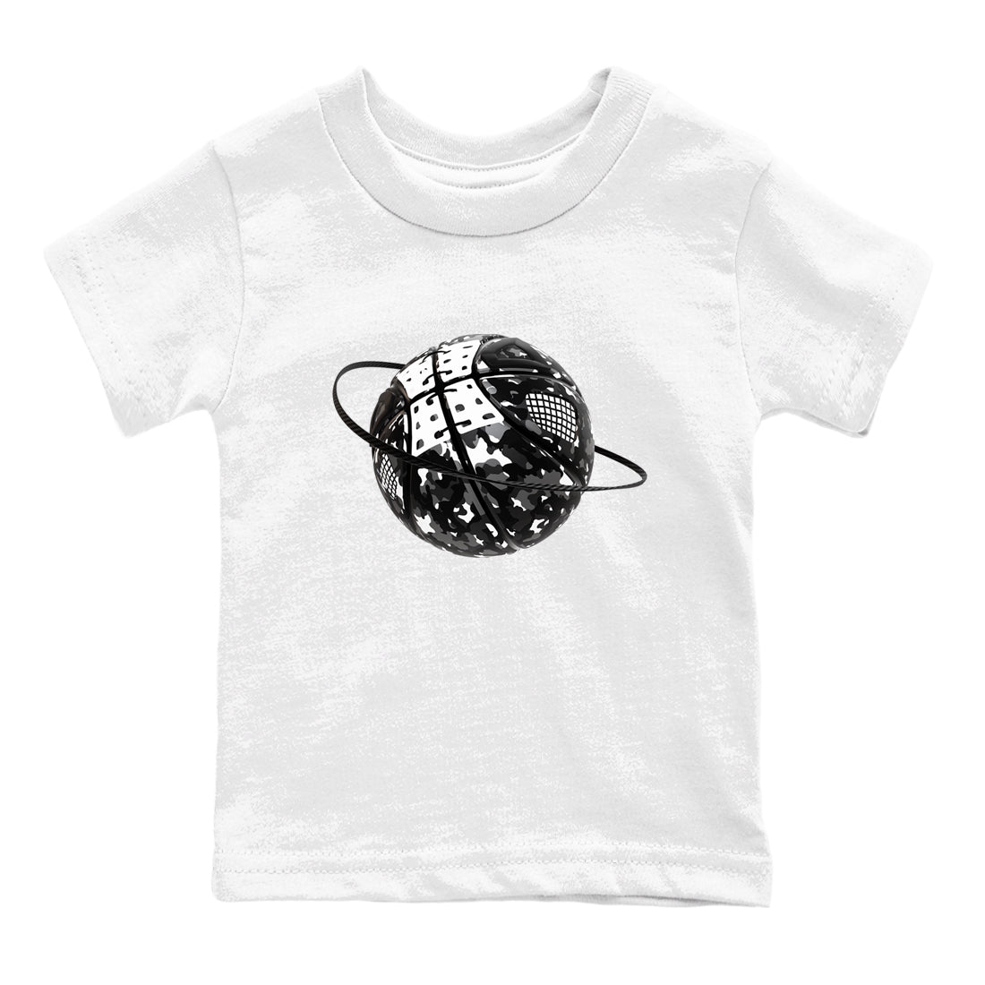 Camo Basketball Planet snkmatch Tees Kids - Air Jordan 4 White Thunder