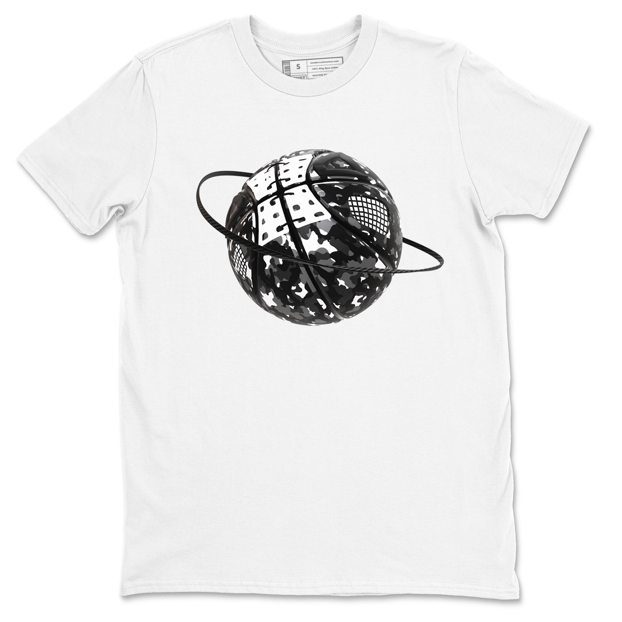 Camo Basketball Planet snkmatch Tees - Air Jordan 4 White Thunder