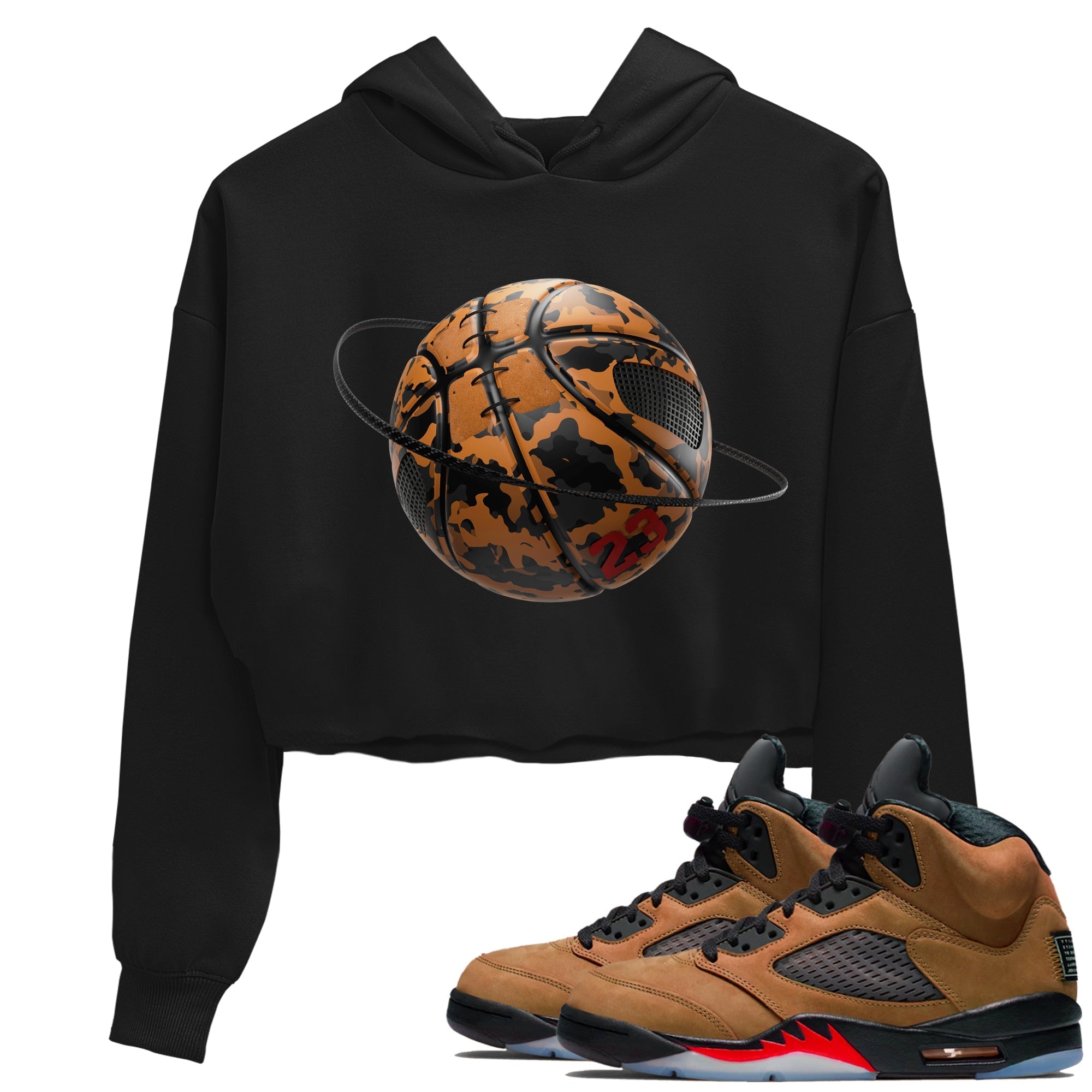 Camo Basketball Planet snkmatch Women's Top - Air Jordan 5 Archaeo Brown