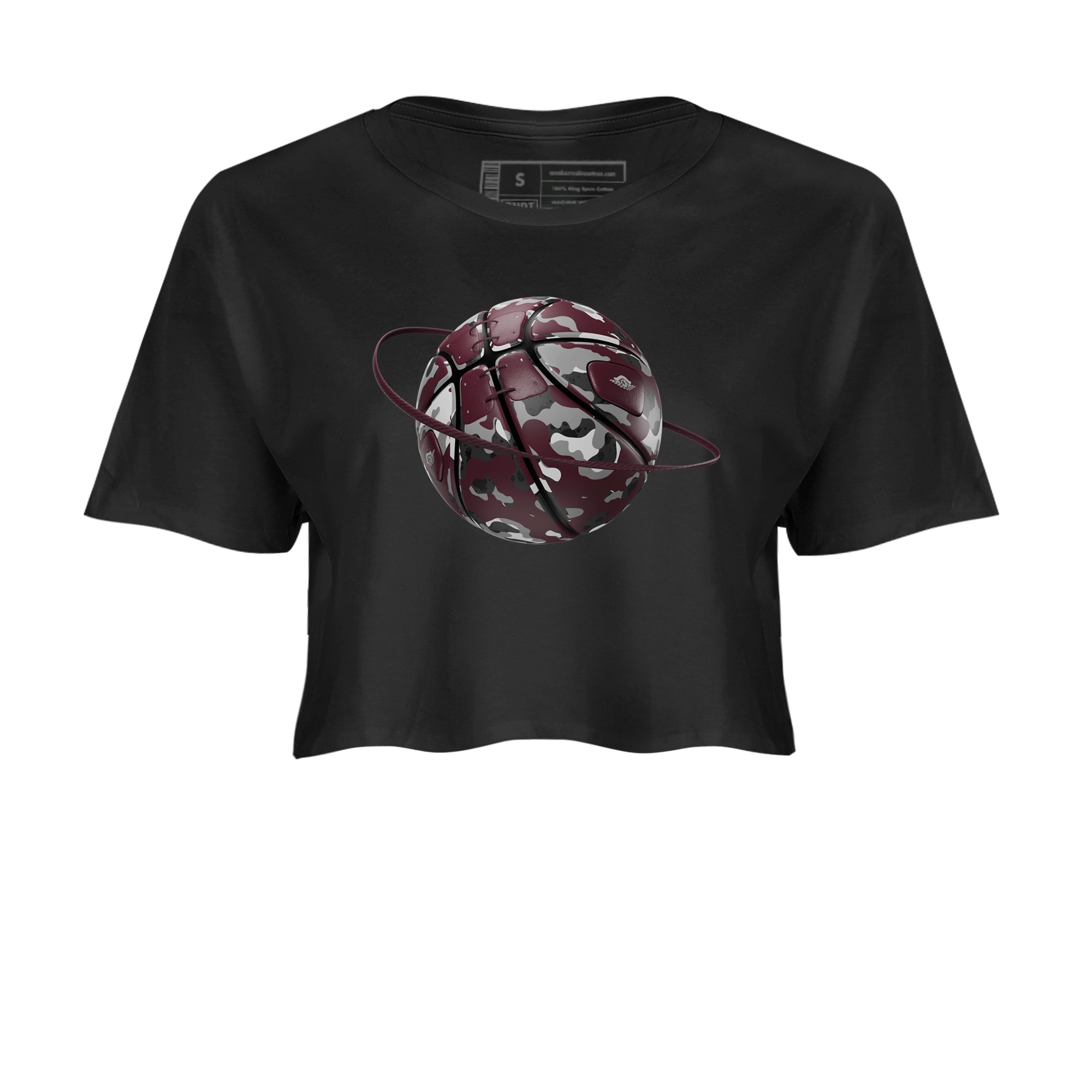 Camo Basketball Planet snkmatch Women's Top - Air Jordan 5 Burgundy