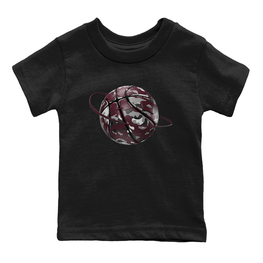 Camo Basketball Planet snkmatch Tee Kids - Air Jordan 5 Burgundy