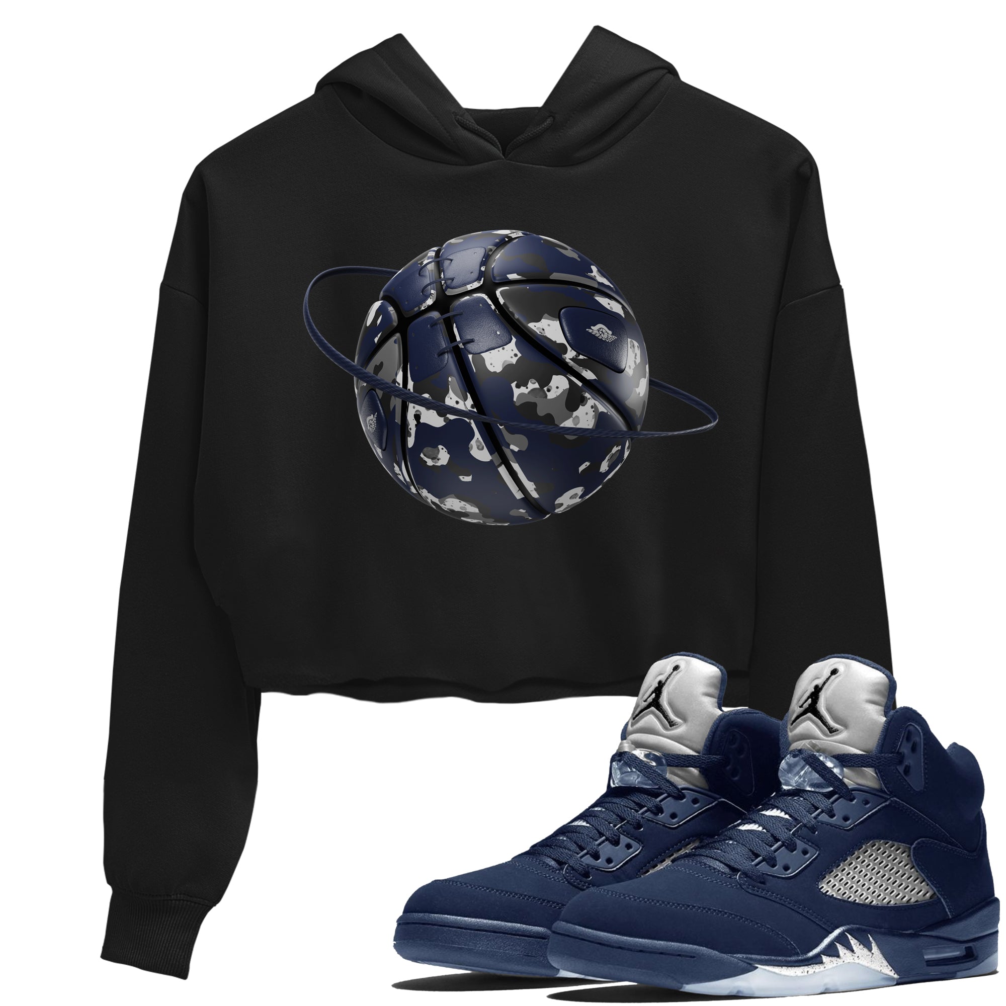 Camo Basketball Planet snkmatch Women's Top - Air Jordan 5 Georgetown