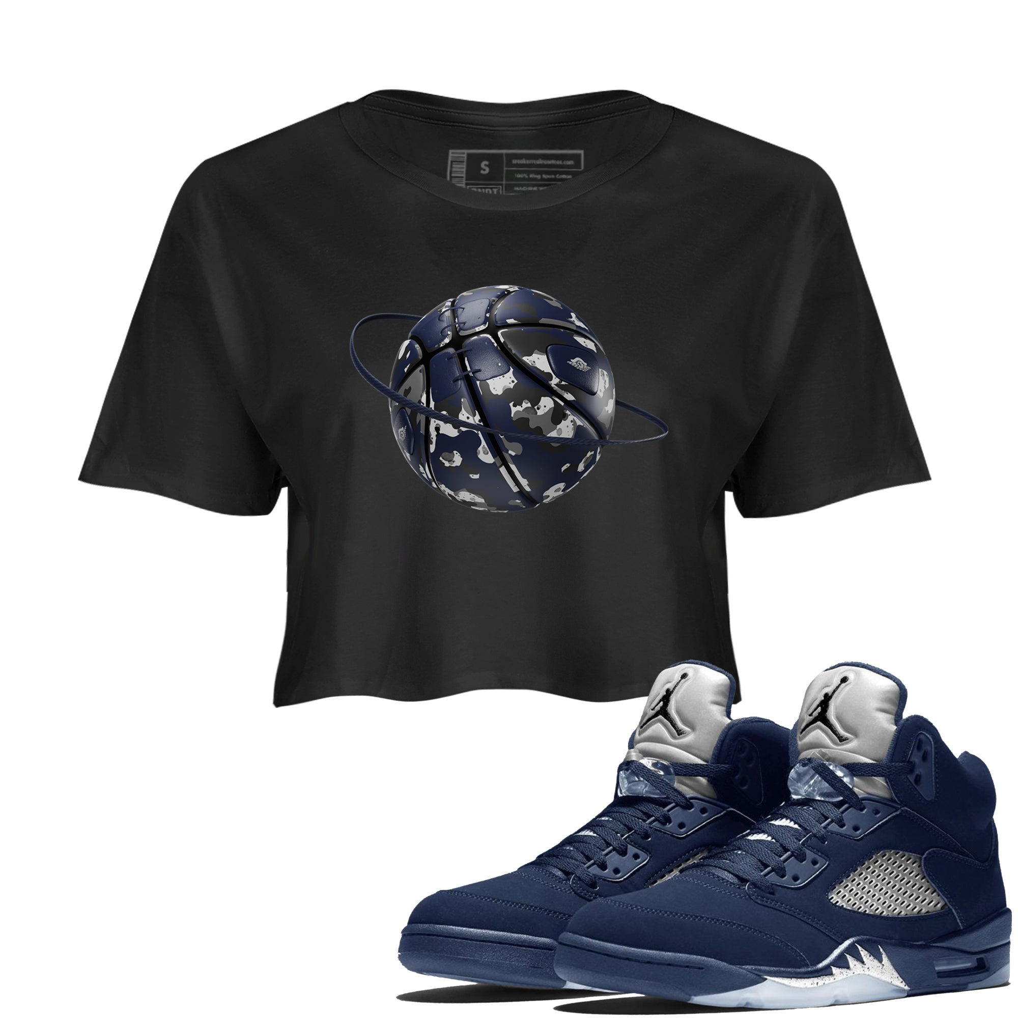 Camo Basketball Planet snkmatch Women's Top - Air Jordan 5 Georgetown