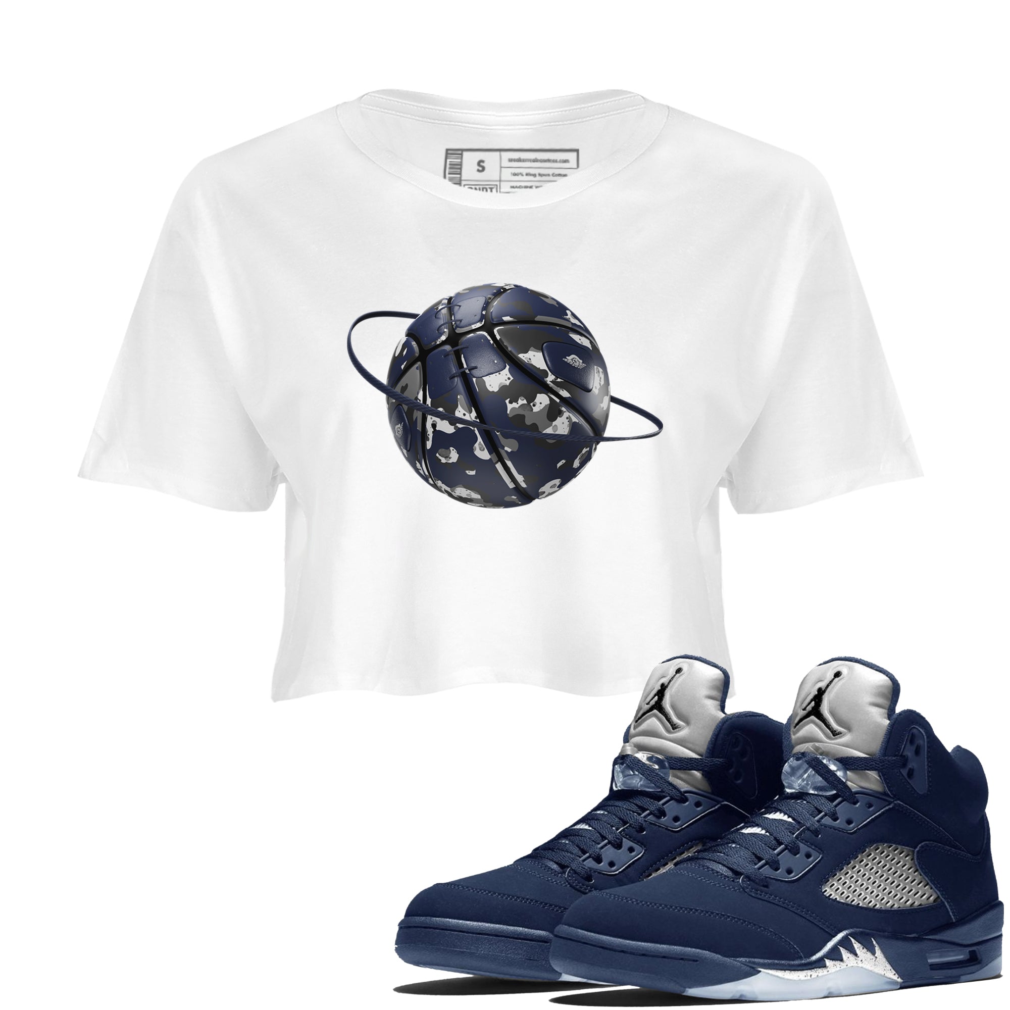 Camo Basketball Planet snkmatch Women's Top - Air Jordan 5 Georgetown