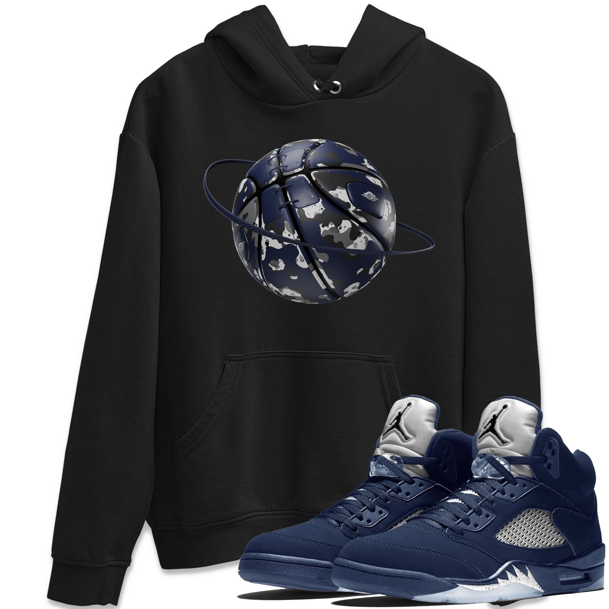 Camo Basketball Planet snkmatch Tee - Air Jordan 5 Georgetown