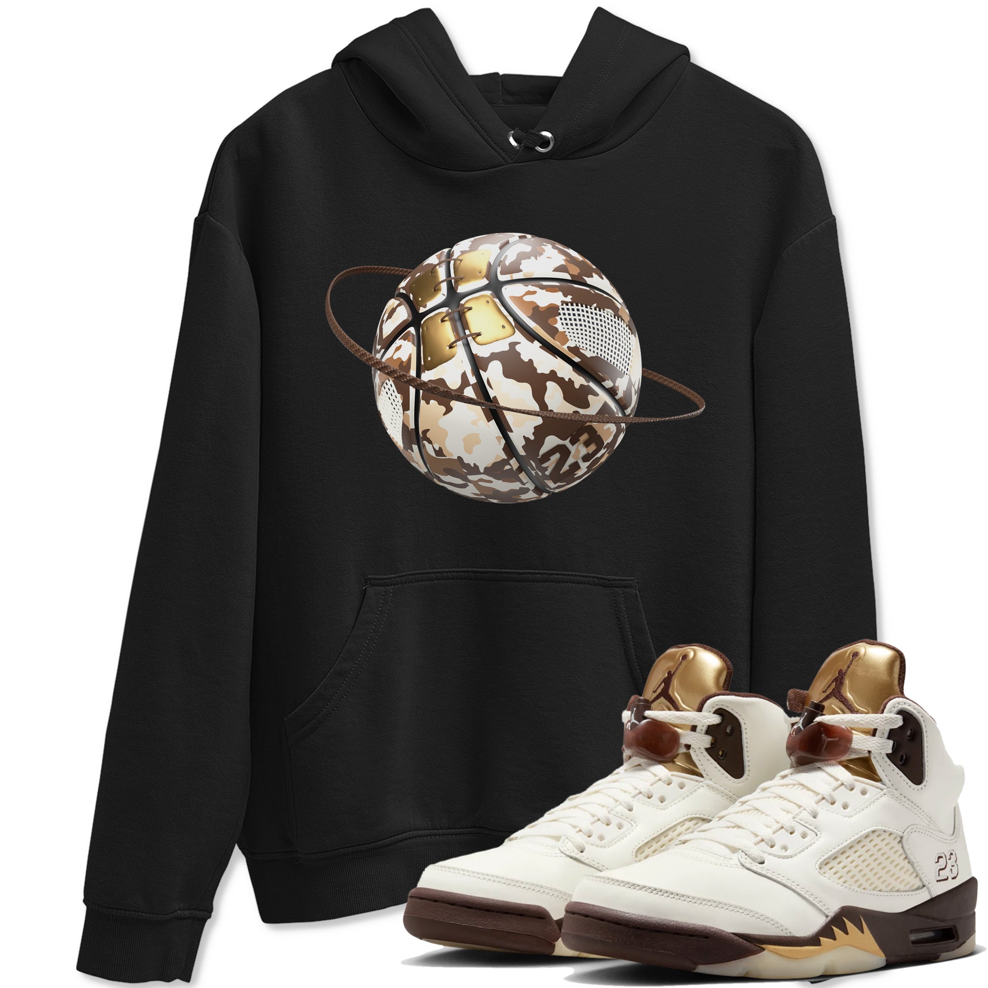 Camo Basketball Planet snkmatch Tees - Air Jordan 5 Golden Ticket