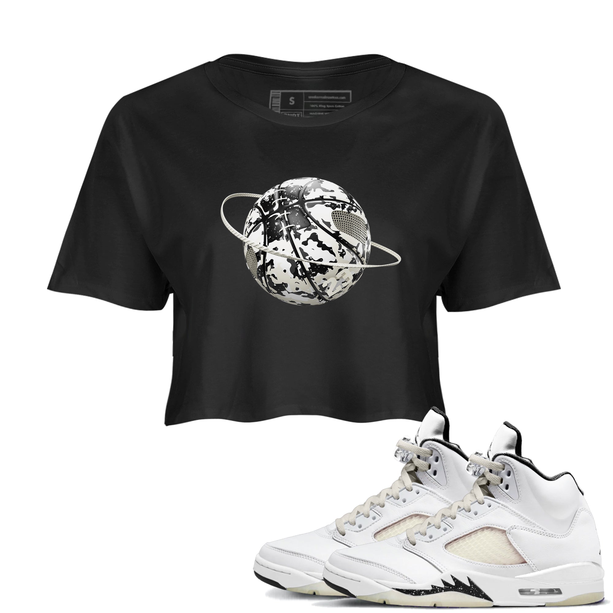 Camo Basketball Planet snkmatch Women's Top - Air Jordan 5 Sail