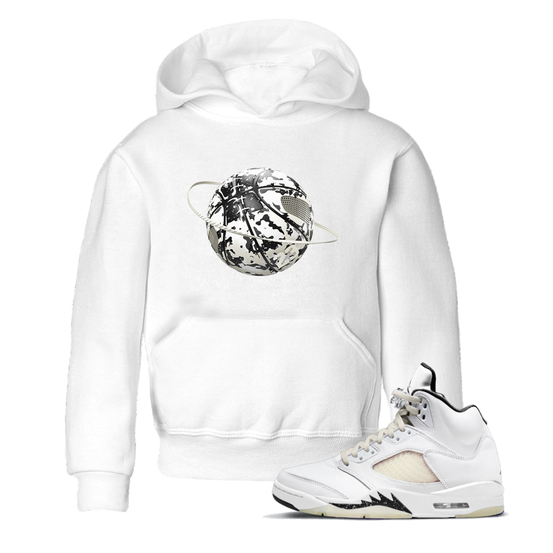 Camo Basketball Planet snkmatch Tees Kids - Air Jordan 5 Sail
